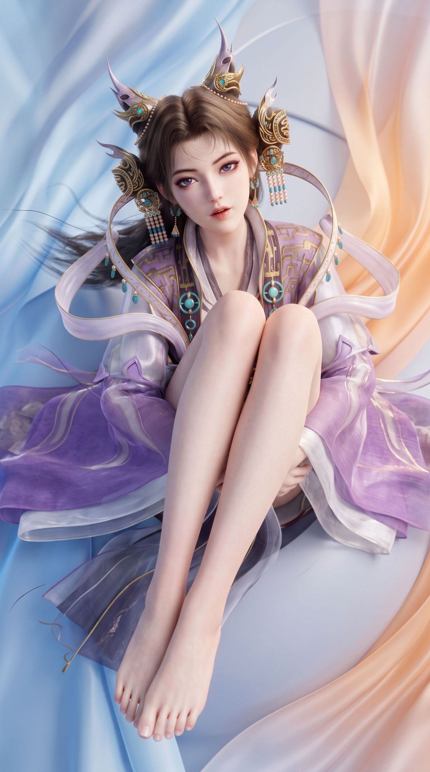 甜妹苏妲己《师兄啊师兄》动画动漫美女 黑丝大长腿,第5张