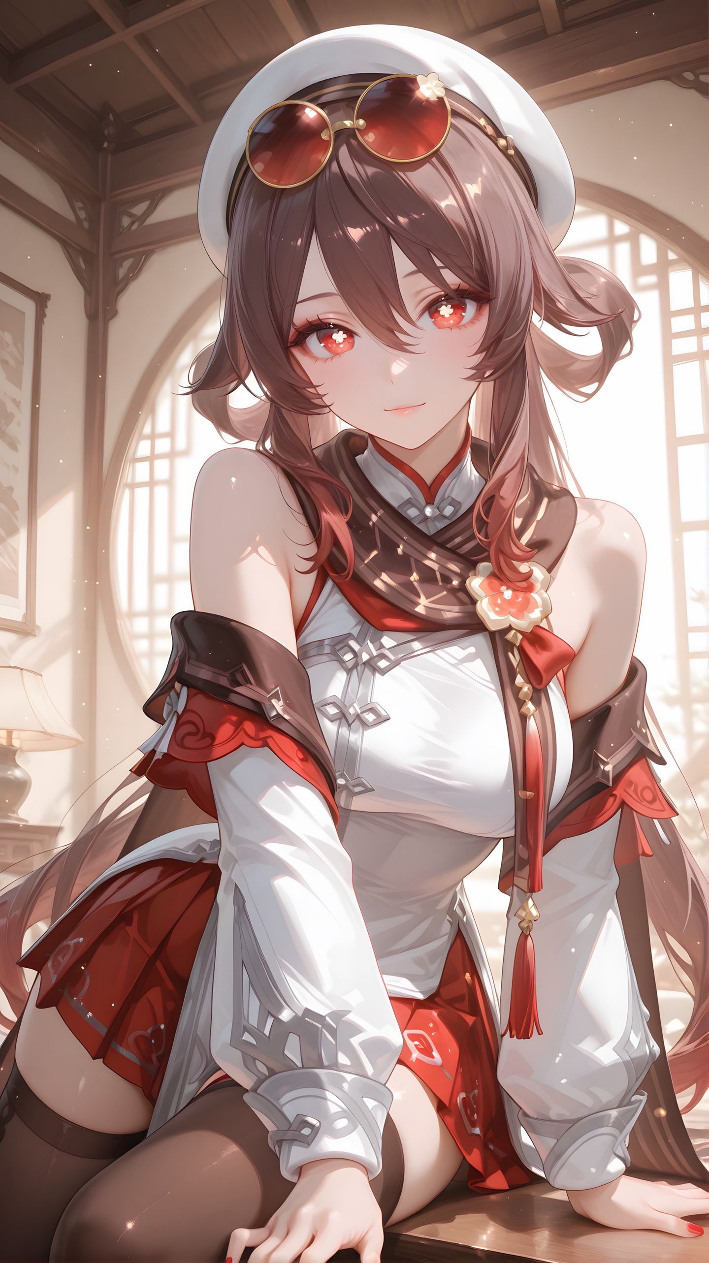 原神胡桃手机壁纸 二次元系列AI图片 清晰高清画质,第2张