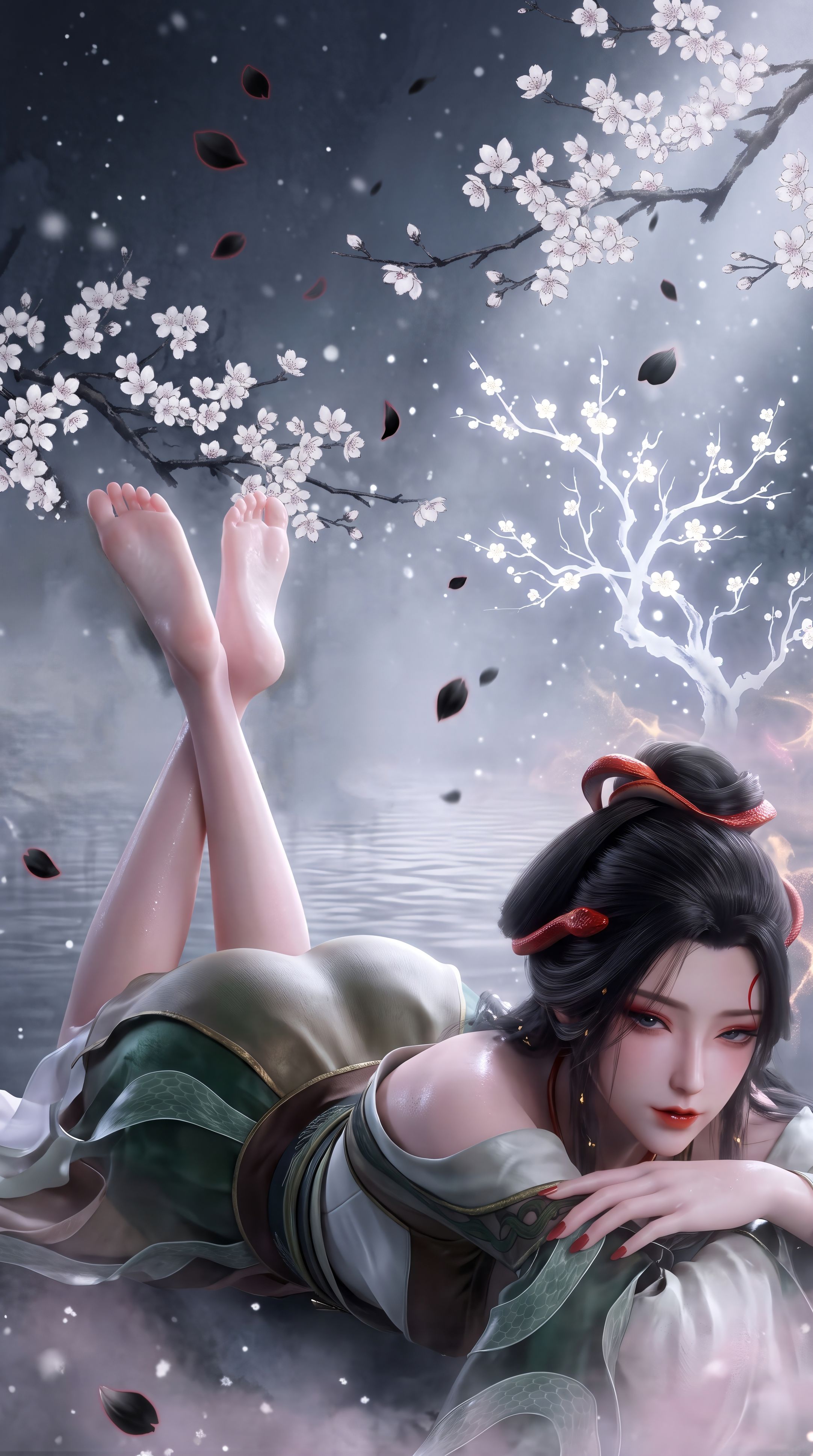 牧神记龙娇男壁纸美图 国漫女神 古风古装古韵插画,第3张