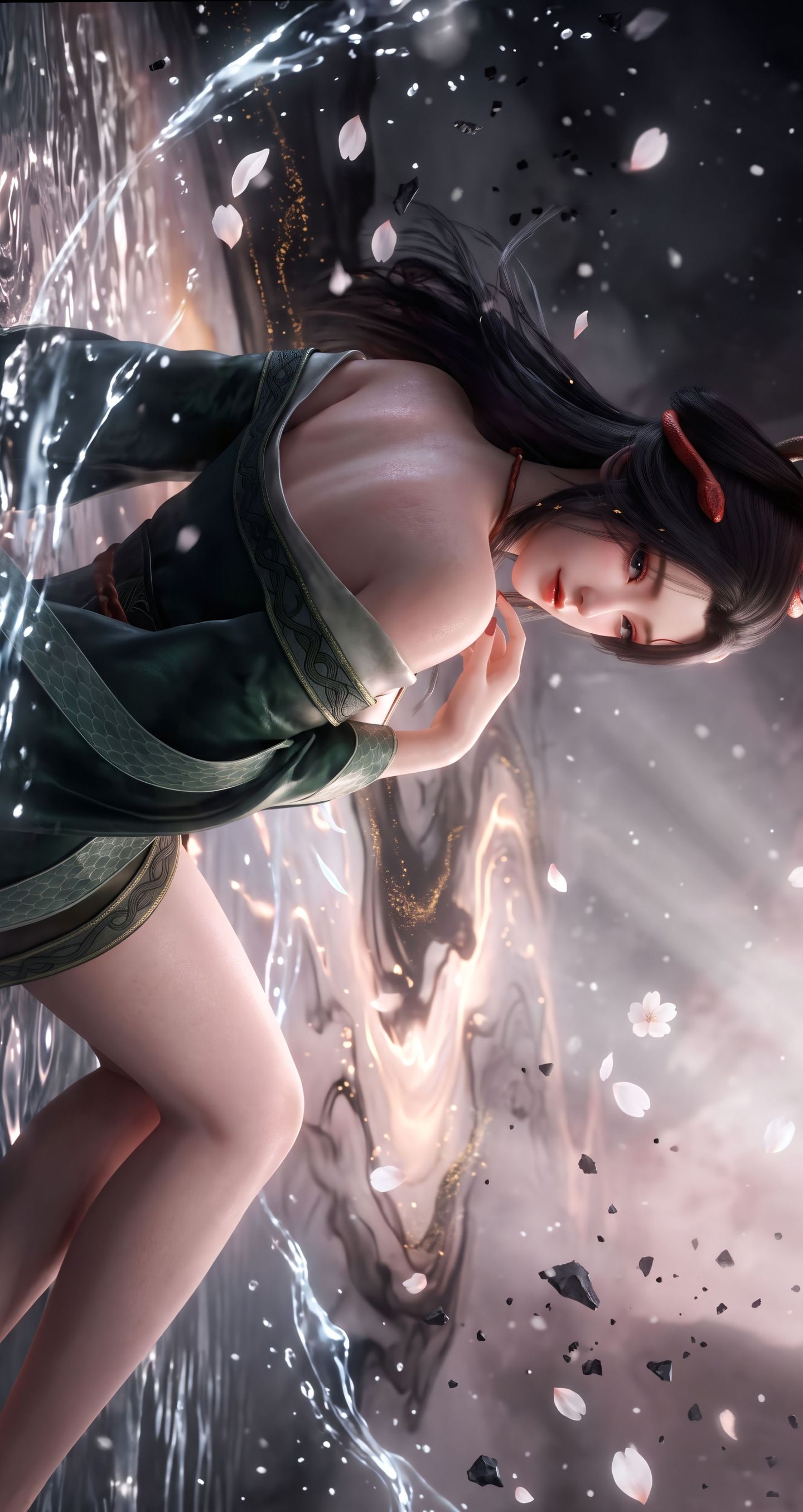 牧神记龙娇男壁纸美图 国漫女神 古风古装古韵插画,第2张