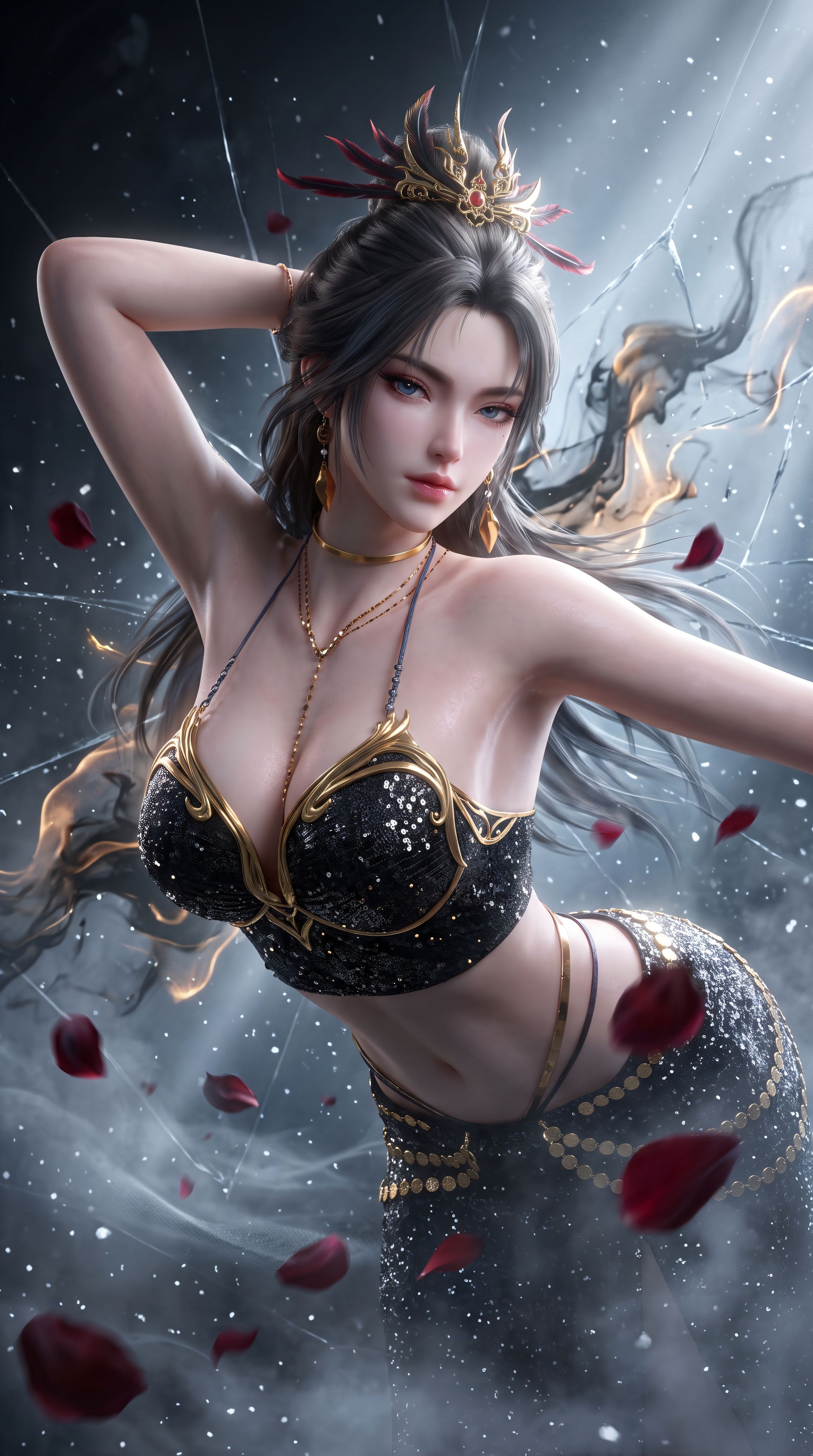 一斩苍穹寒鸦壁纸图片 热门角色 国漫女神 动漫美女 性感身材,第1张