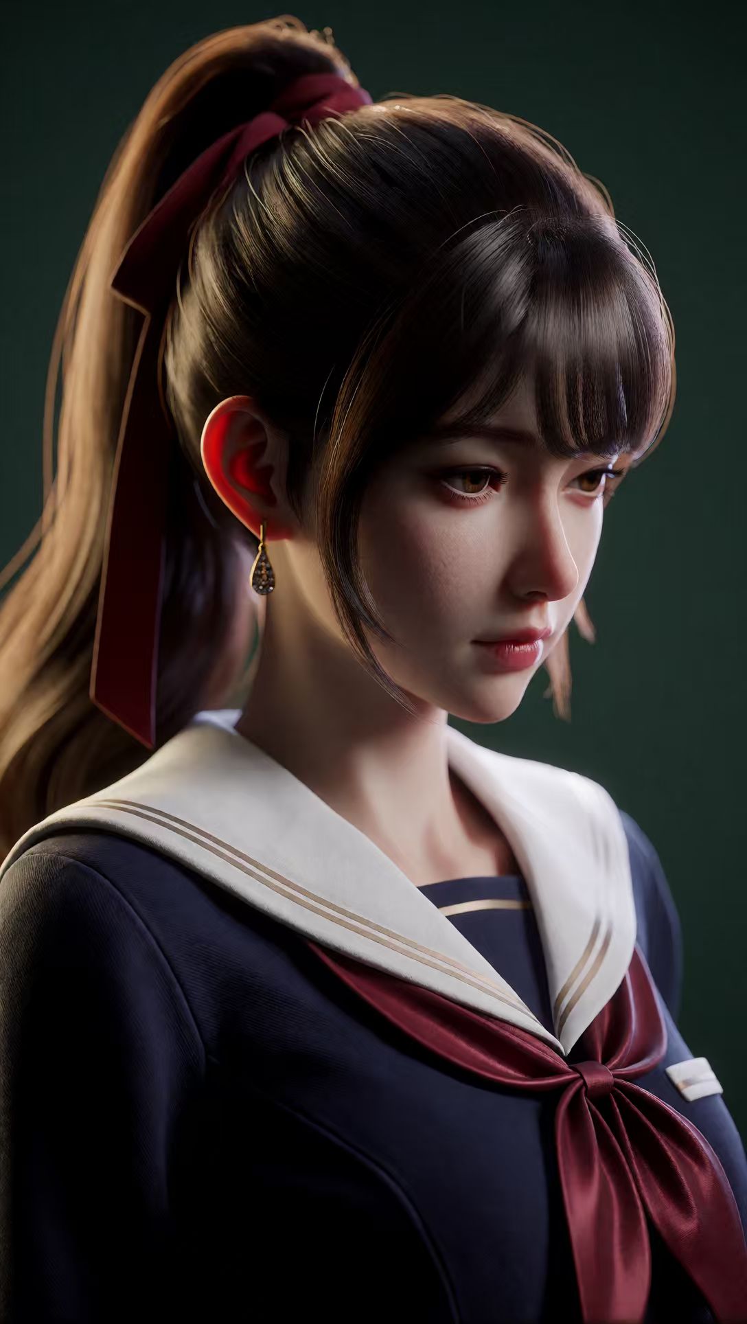 人物二创 AI3D原画概念设计 黑色背景 光影,第5张