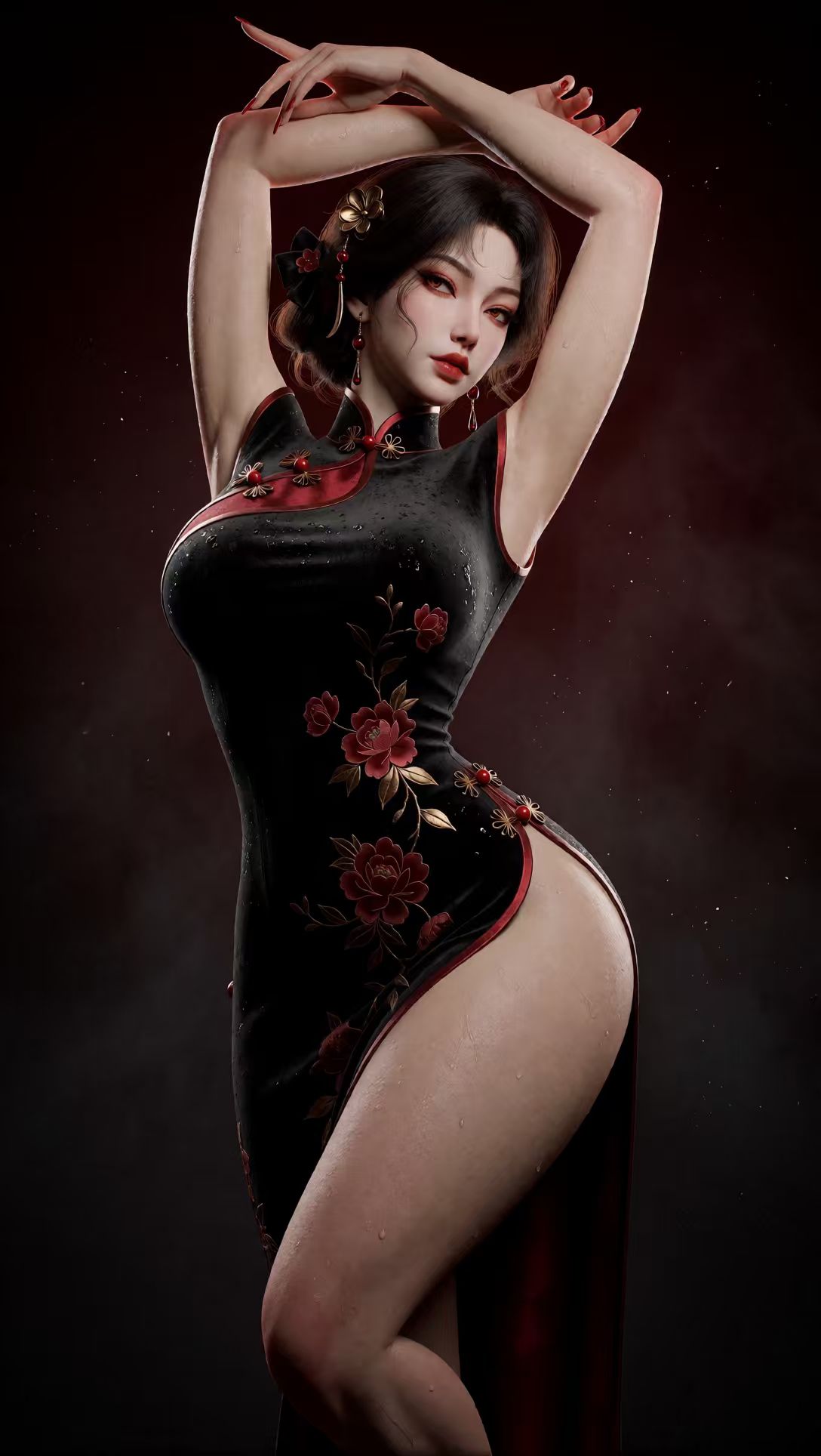 AI概念设计 3D精灵美女 旗袍写实写真 清晰高清,第6张