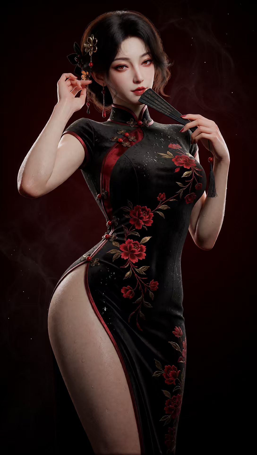 AI概念设计 3D精灵美女 旗袍写实写真 清晰高清,第9张
