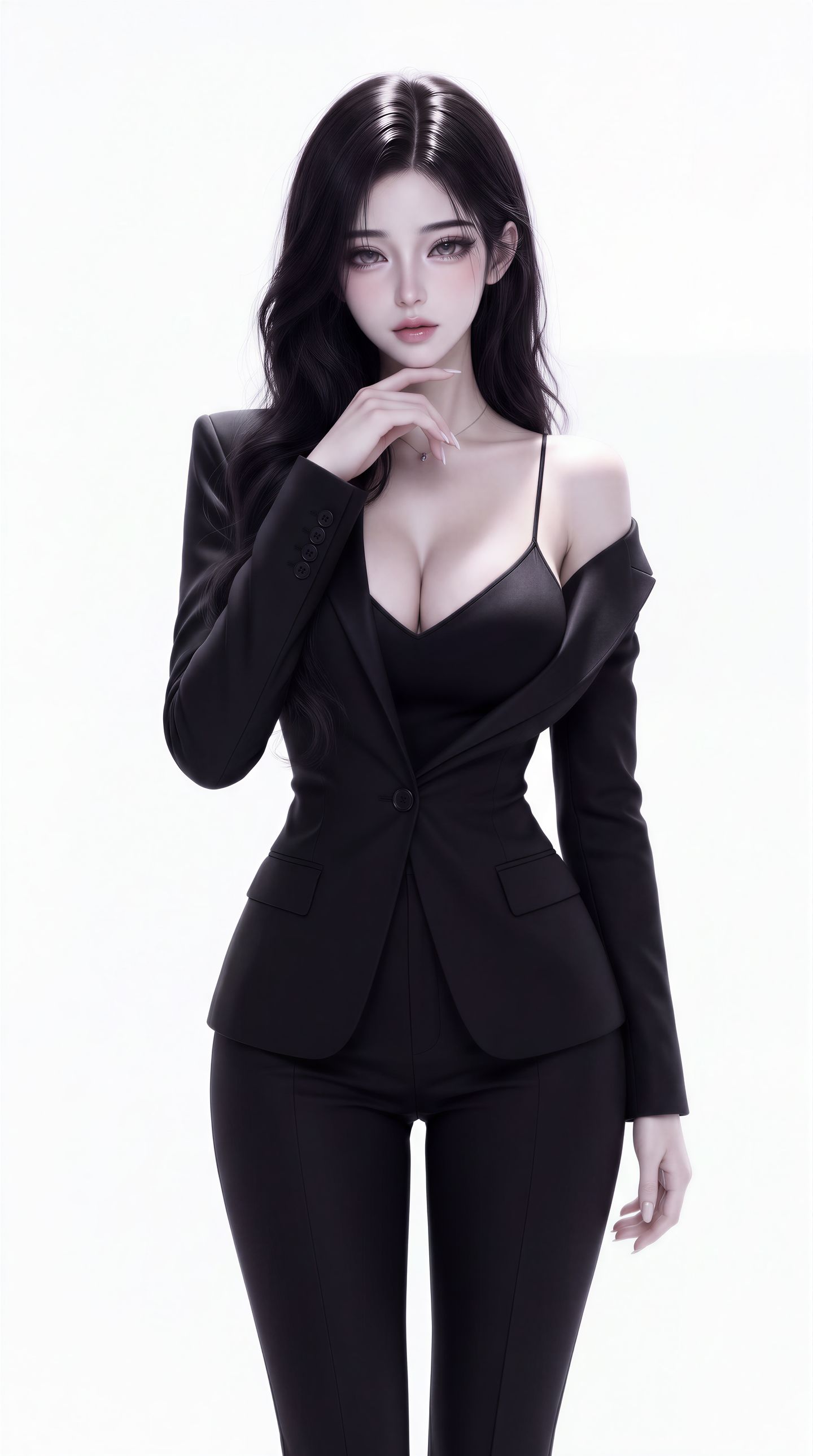 高冷霸总纯欲风 性感美女写真图片 AI漫剧在线高清图片,第1张