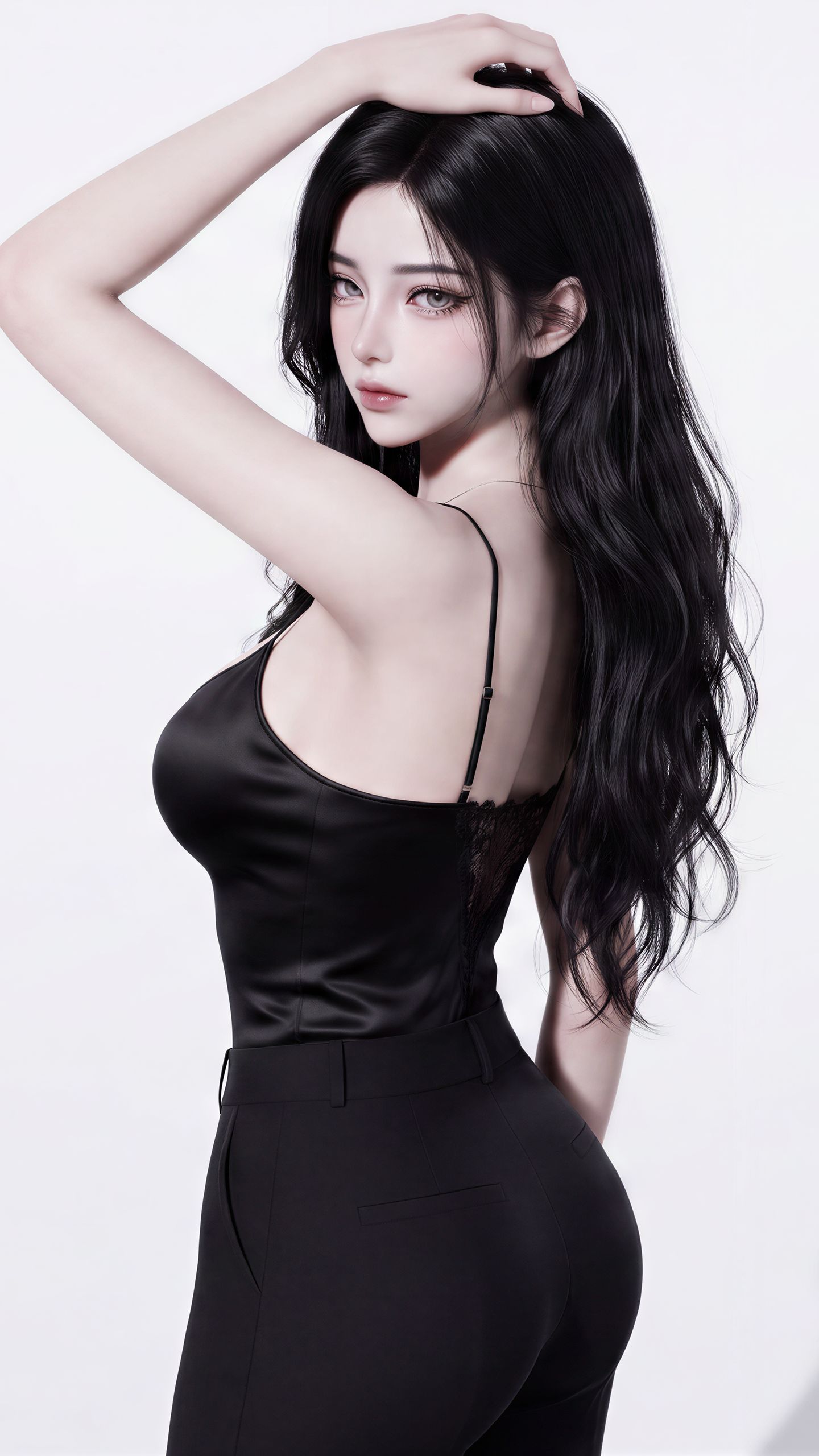 高冷霸总纯欲风 性感美女写真图片 AI漫剧在线高清图片,第4张