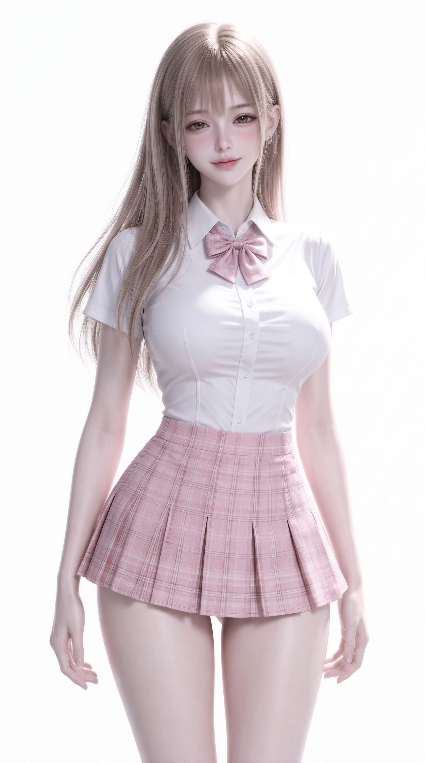 JK学妹 JK甜妹 AI漫剧短剧建模 颜值美女图片,第1张