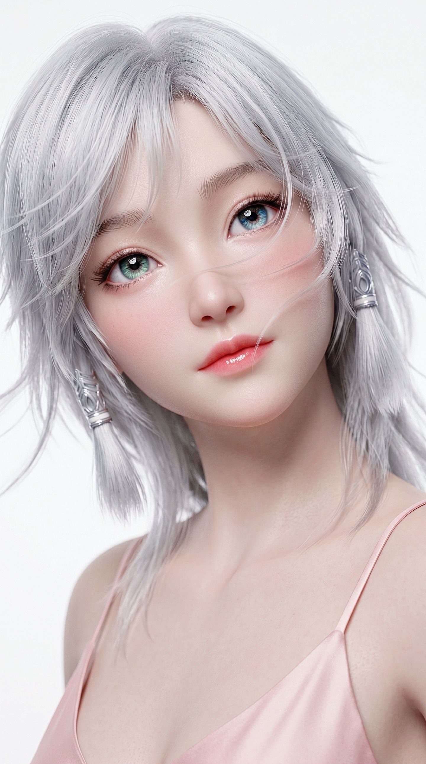 动漫美女图片大全 国漫女神AI图片 凡人修仙传银月脸部特写概念版,第5张