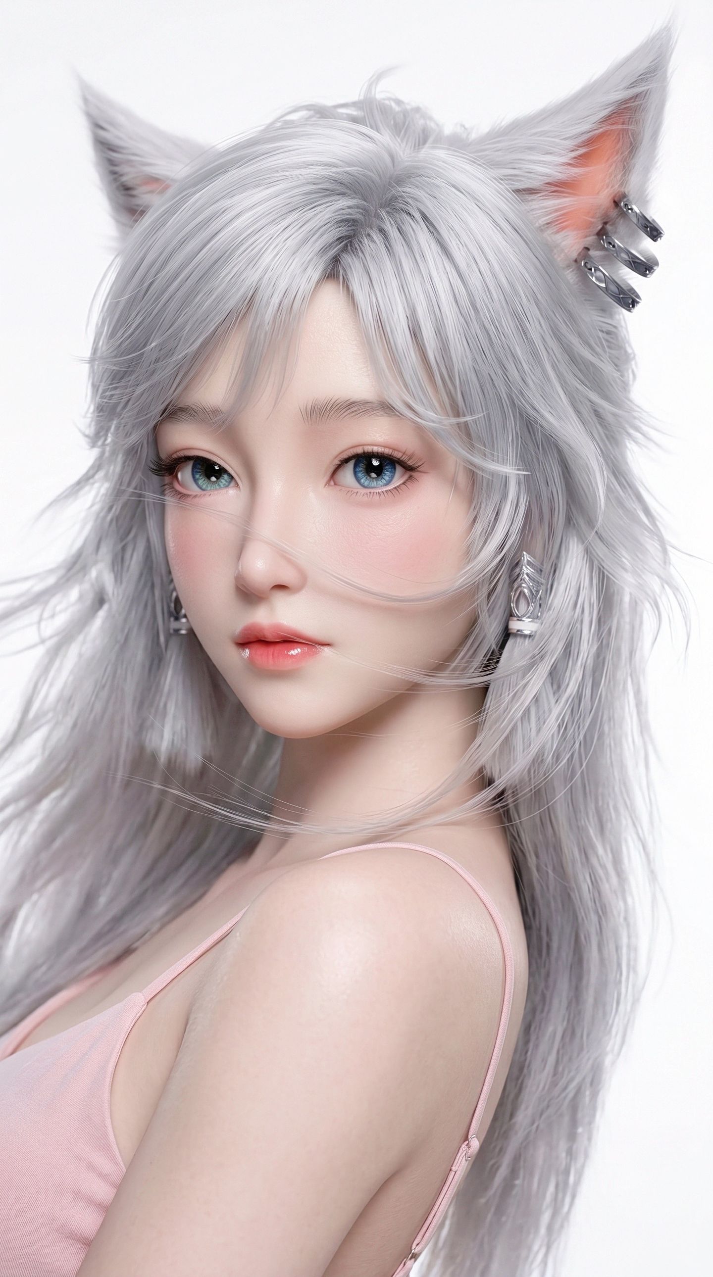动漫美女图片大全 国漫女神AI图片 凡人修仙传银月脸部特写概念版,第4张