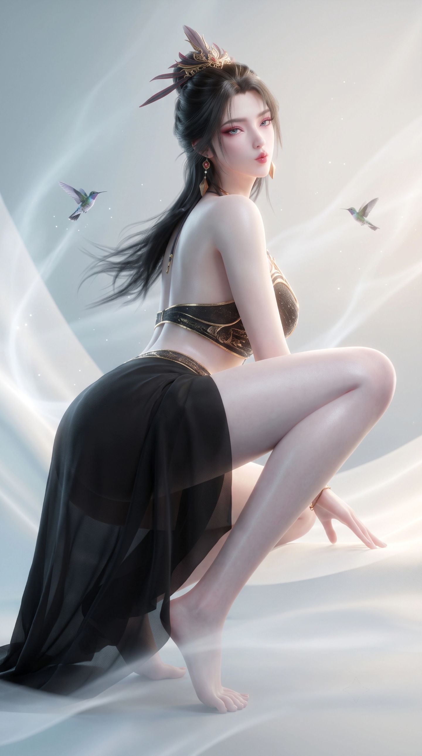 2K超高清竖版手机壁纸 一斩苍穹动画壁纸 性感动漫美女寒鸦壁纸,第7张