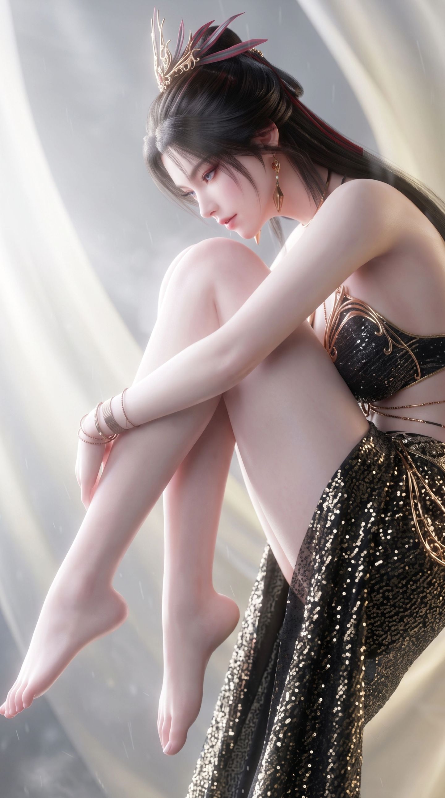 2K超高清竖版手机壁纸 一斩苍穹动画壁纸 性感动漫美女寒鸦壁纸,第6张