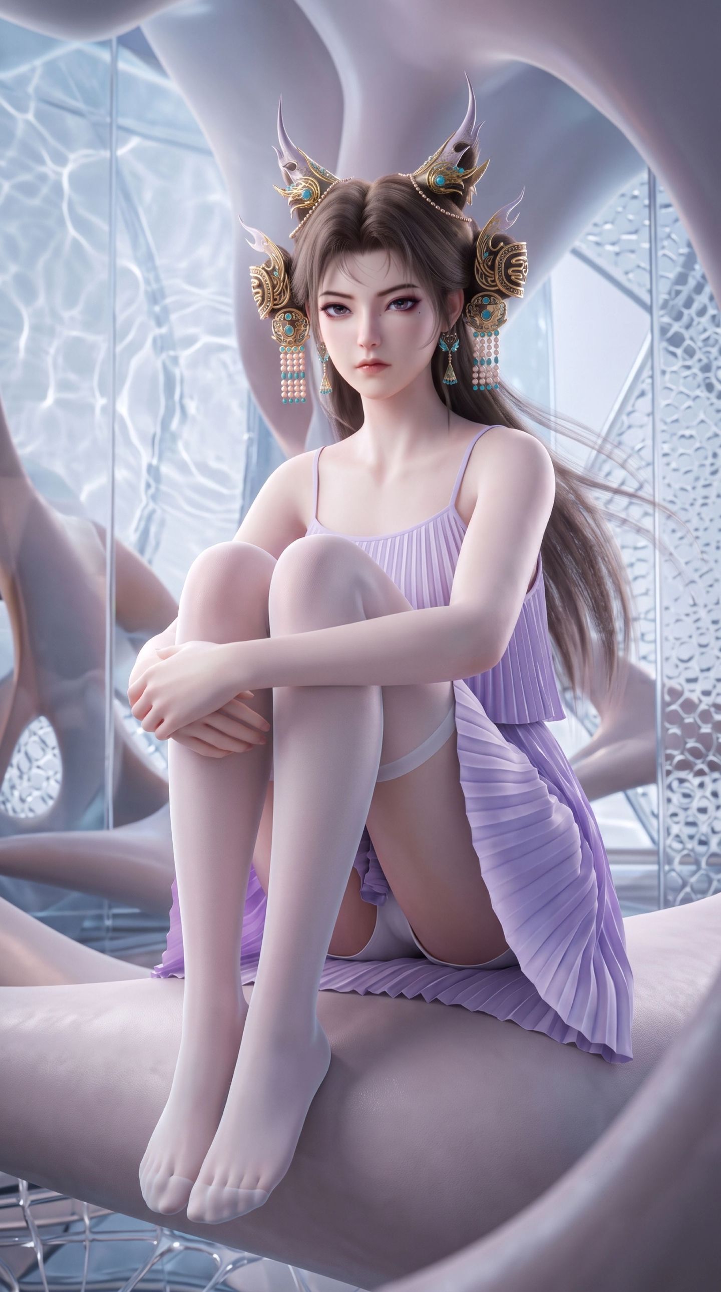 国漫美女角色 师兄啊师兄动画 苏妲己换装版 动漫2K壁纸,第5张