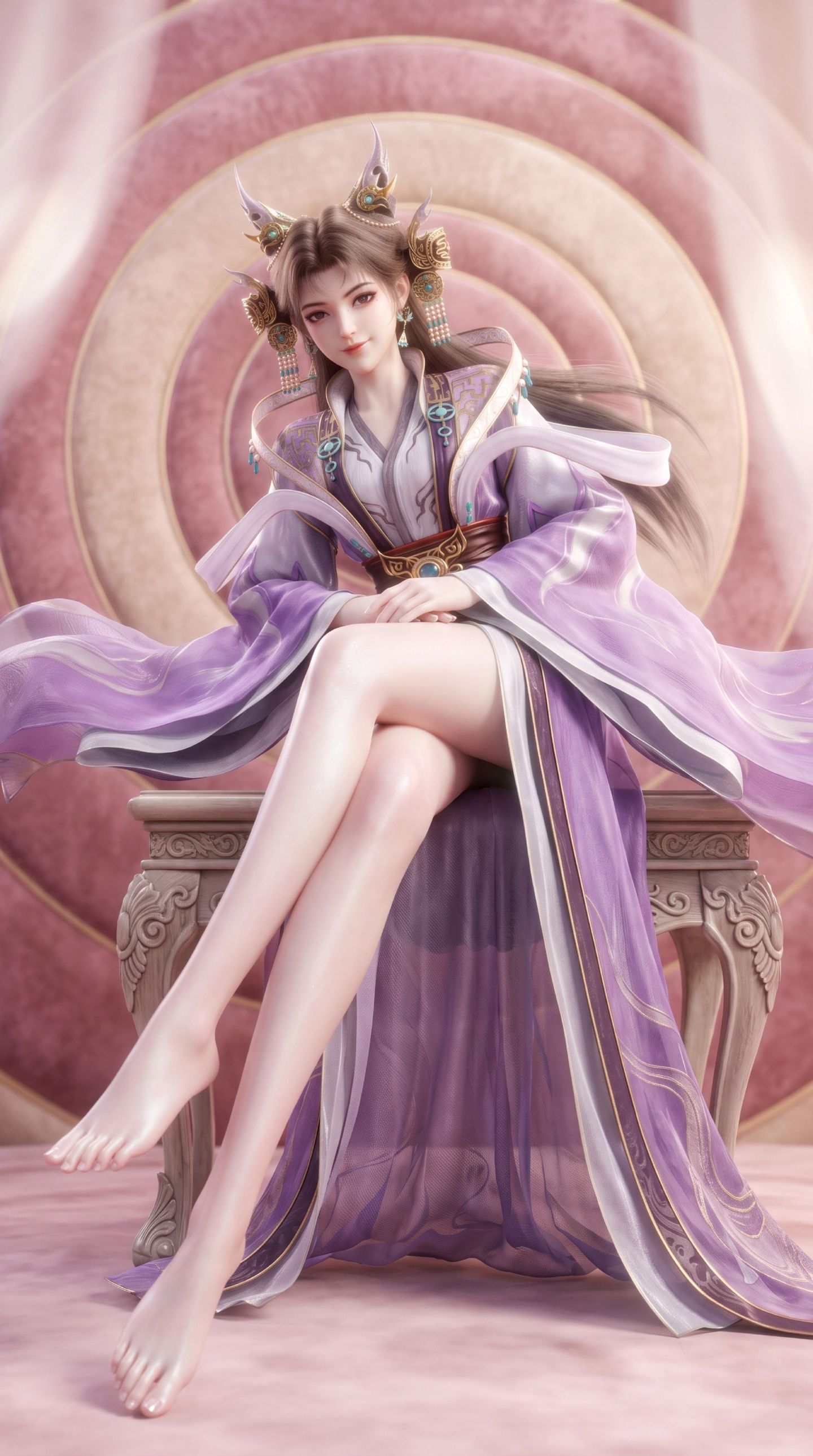 国漫美女角色 师兄啊师兄动画 苏妲己换装版 动漫2K壁纸,第8张