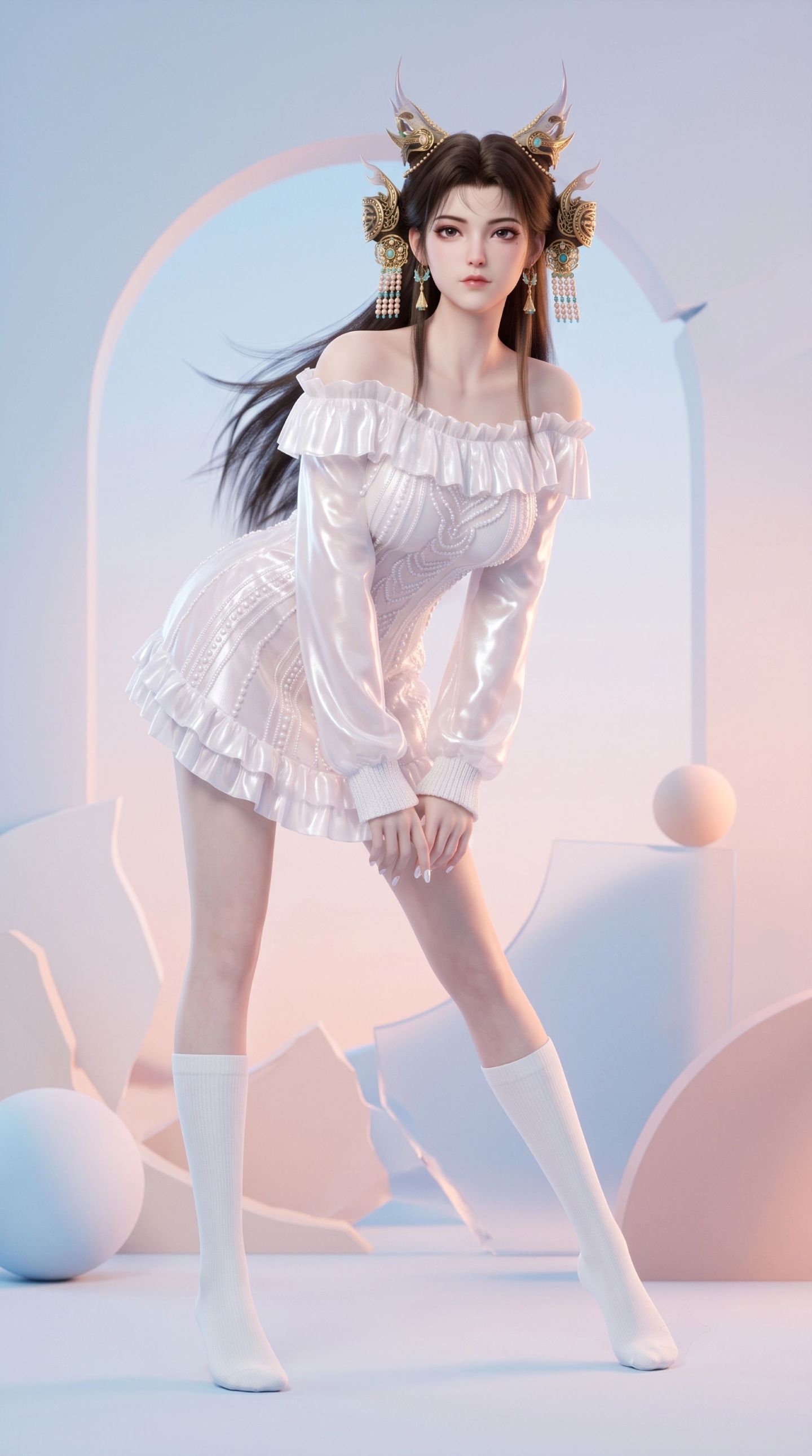 国漫美女角色 师兄啊师兄动画 苏妲己换装版 动漫2K壁纸,第9张