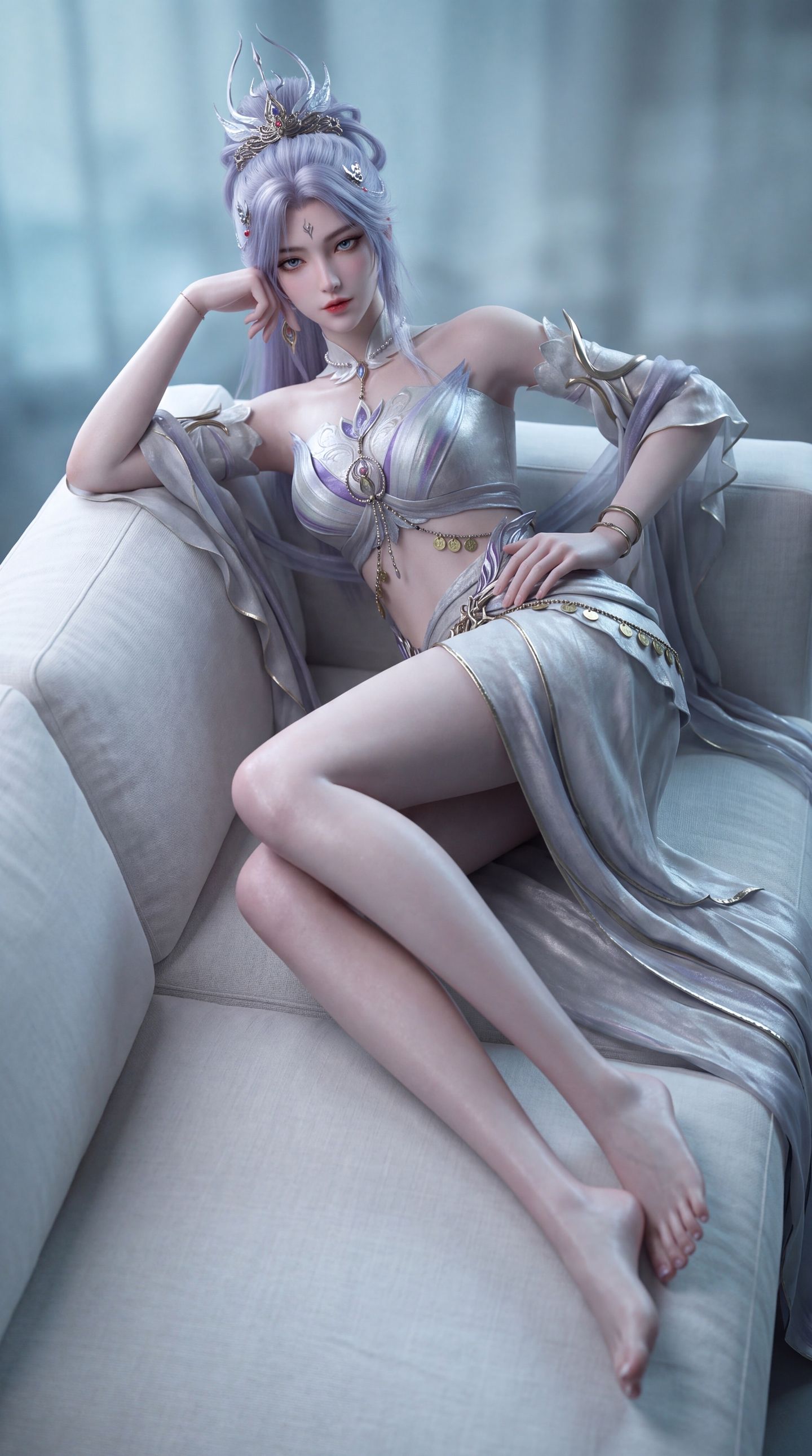 完美世界动画白孔雀仙子 动漫国漫美女高清写真,第2张