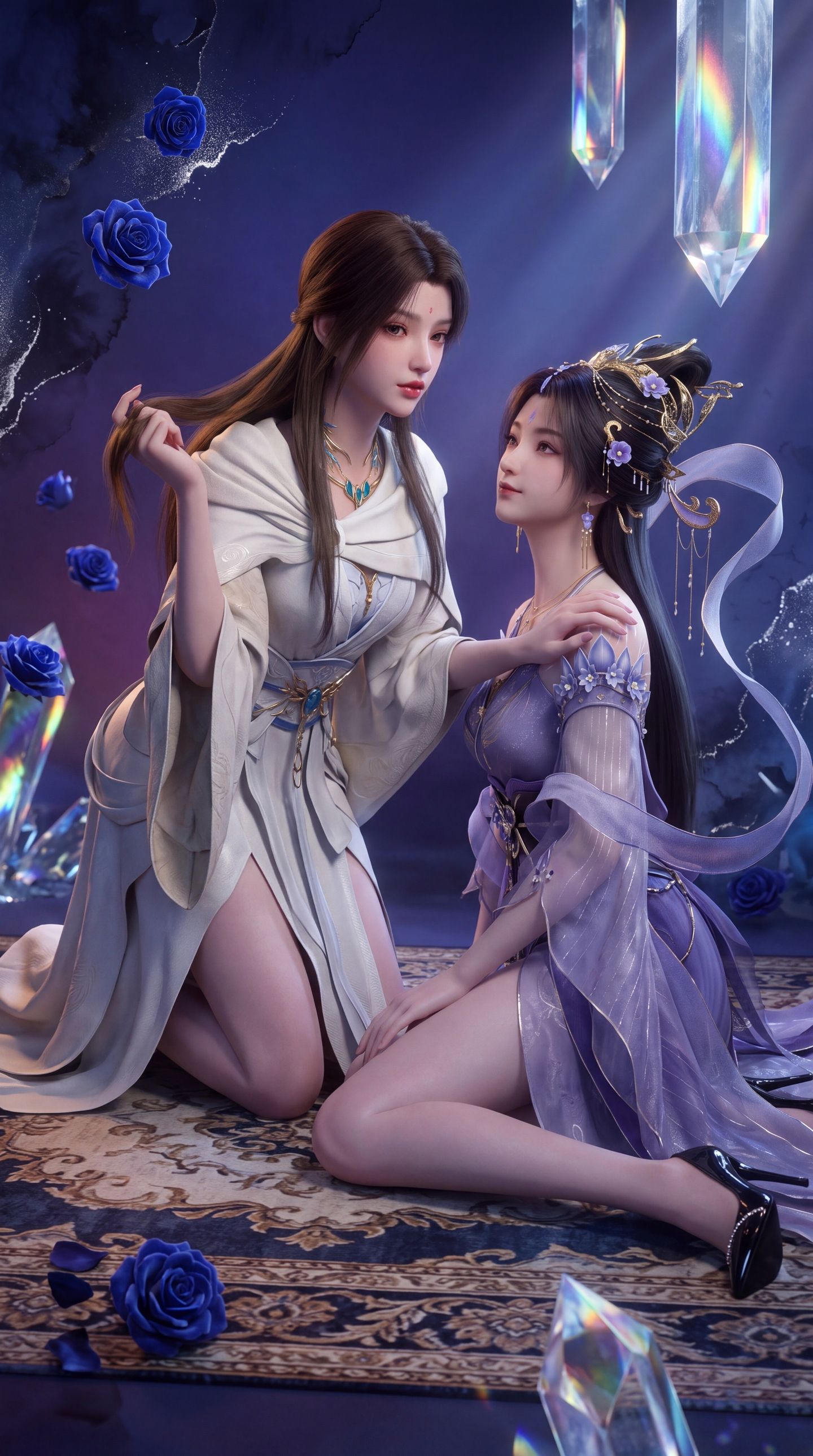 安妙依和姬紫月 遮天动画壁纸 动漫美女壁纸,第3张