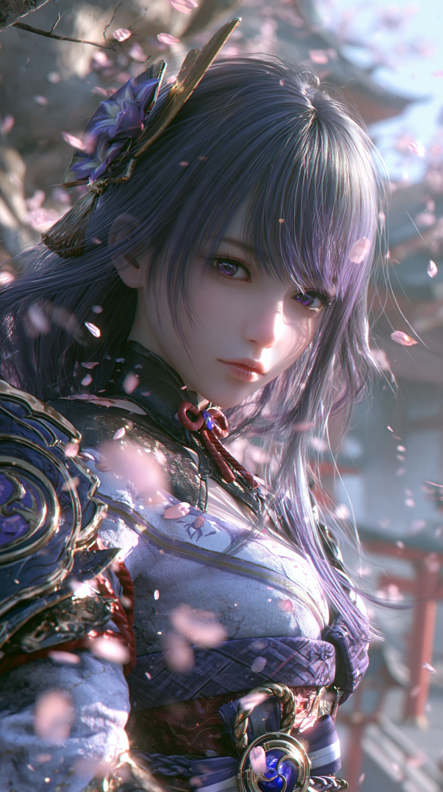 原神雷电将军3D版 米哈游 唯美颜值 高清壁纸,第1张