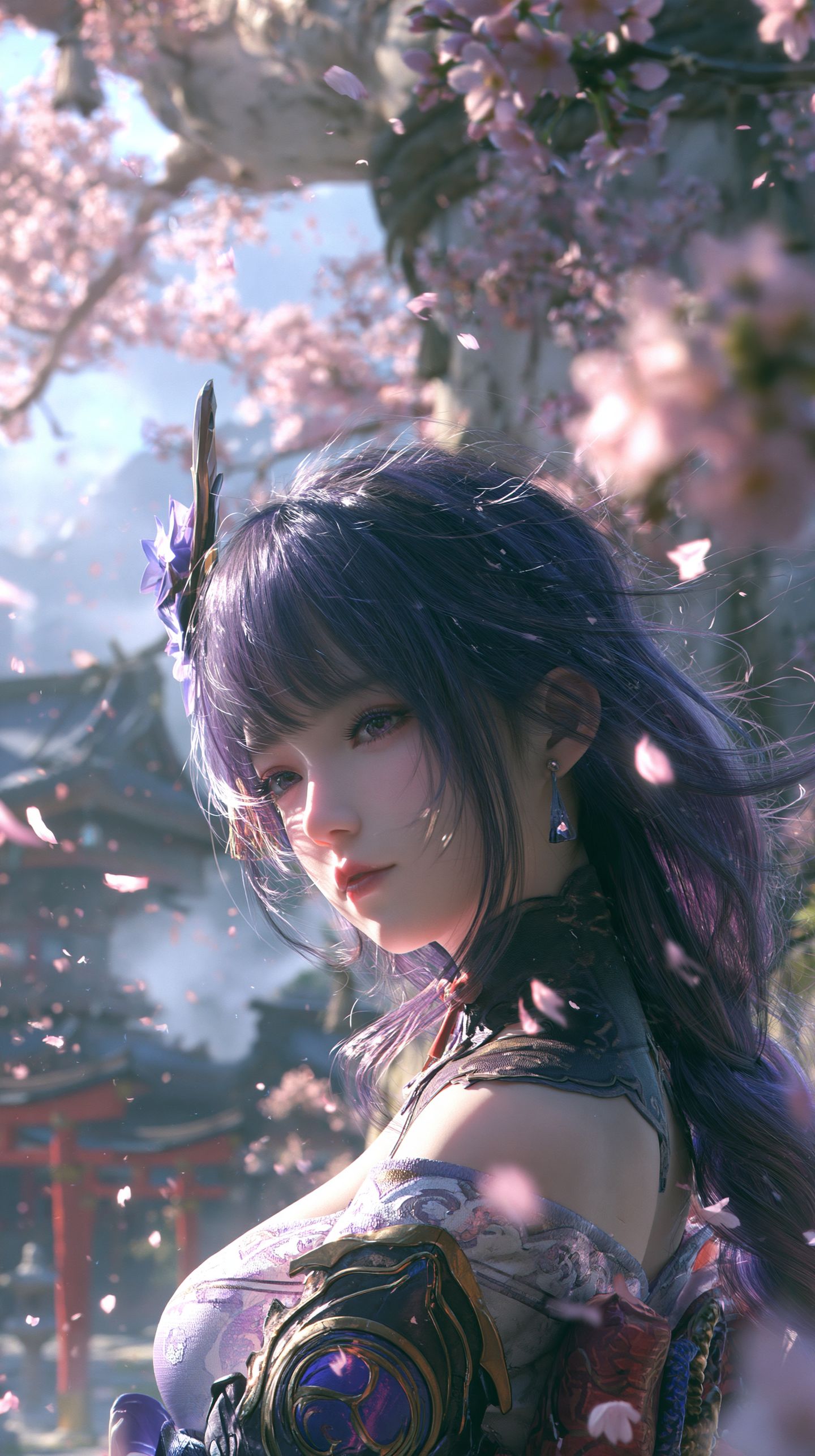 原神雷电将军3D版 米哈游 唯美颜值 高清壁纸,第2张