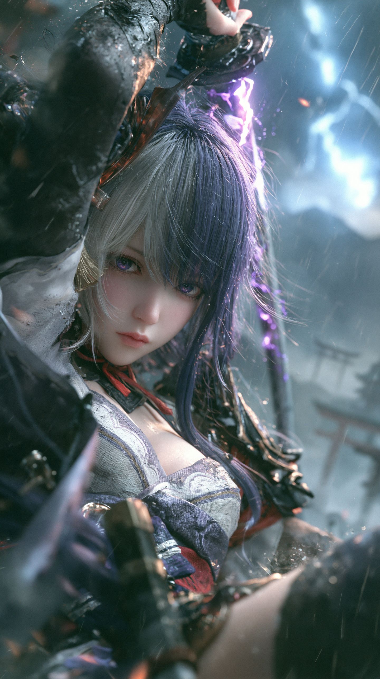 原神雷电将军3D版 米哈游 唯美颜值 高清壁纸,第5张