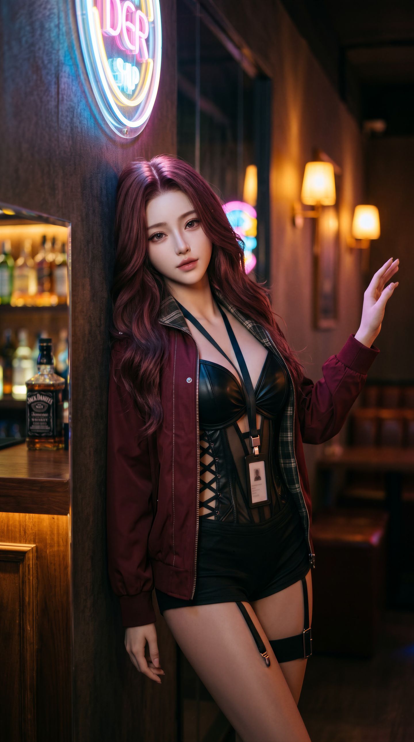竖版2K超高清美女手机壁纸图片 性感身材穿搭 AI御姐,第4张