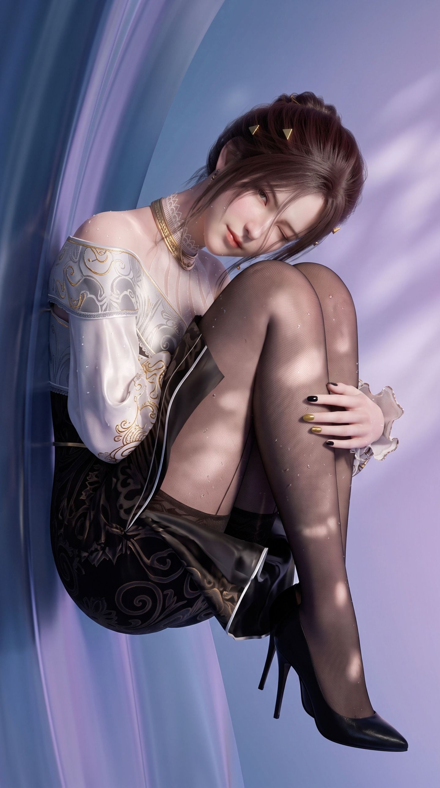 动漫国漫女神壁纸，吞噬星空寡妇徐欣哈哈哈，高跟鞋黑丝御姐纯御,第3张