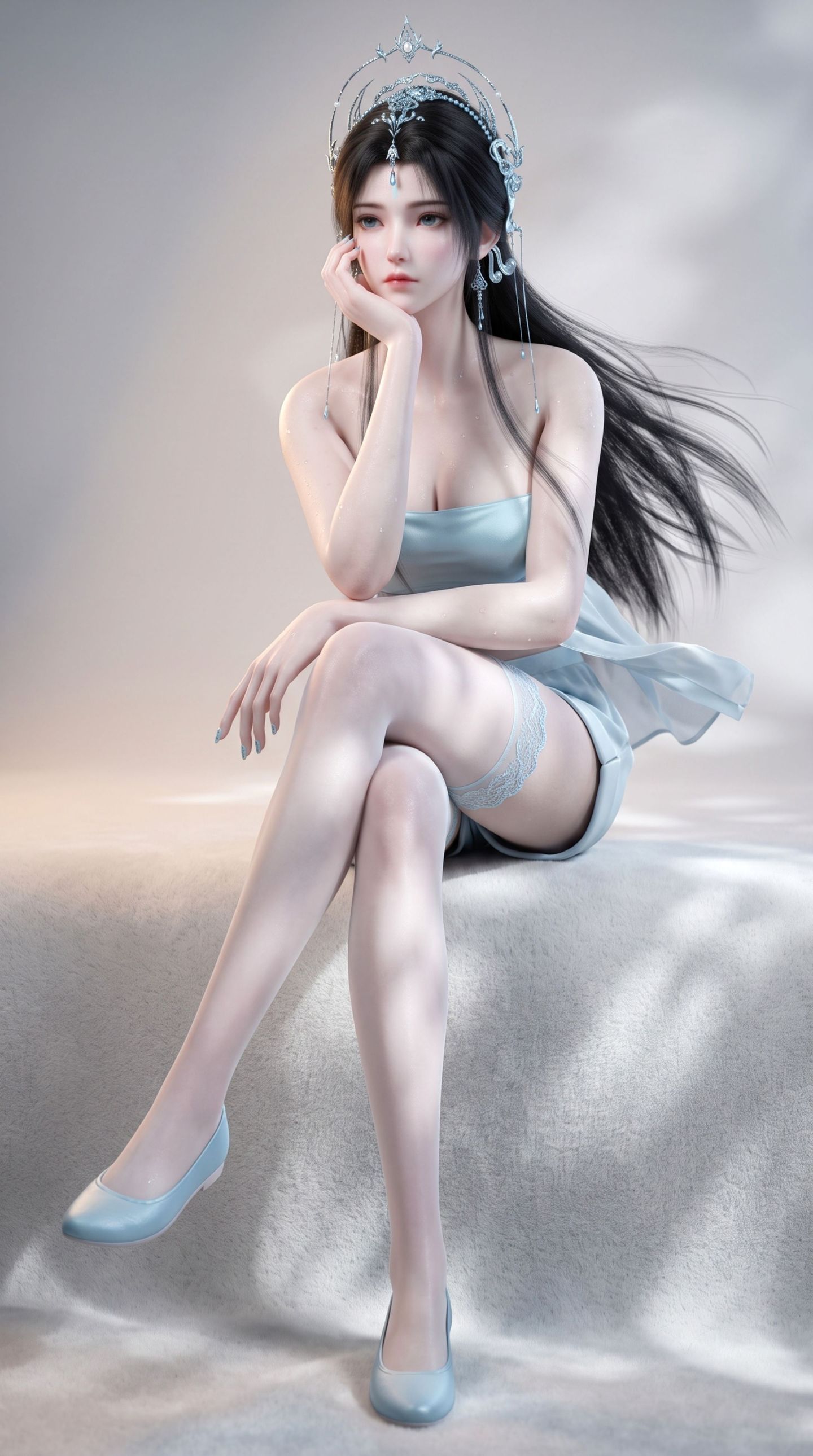 动漫国漫壁纸，完美世界性感清漪美照 AI国漫女神,第5张