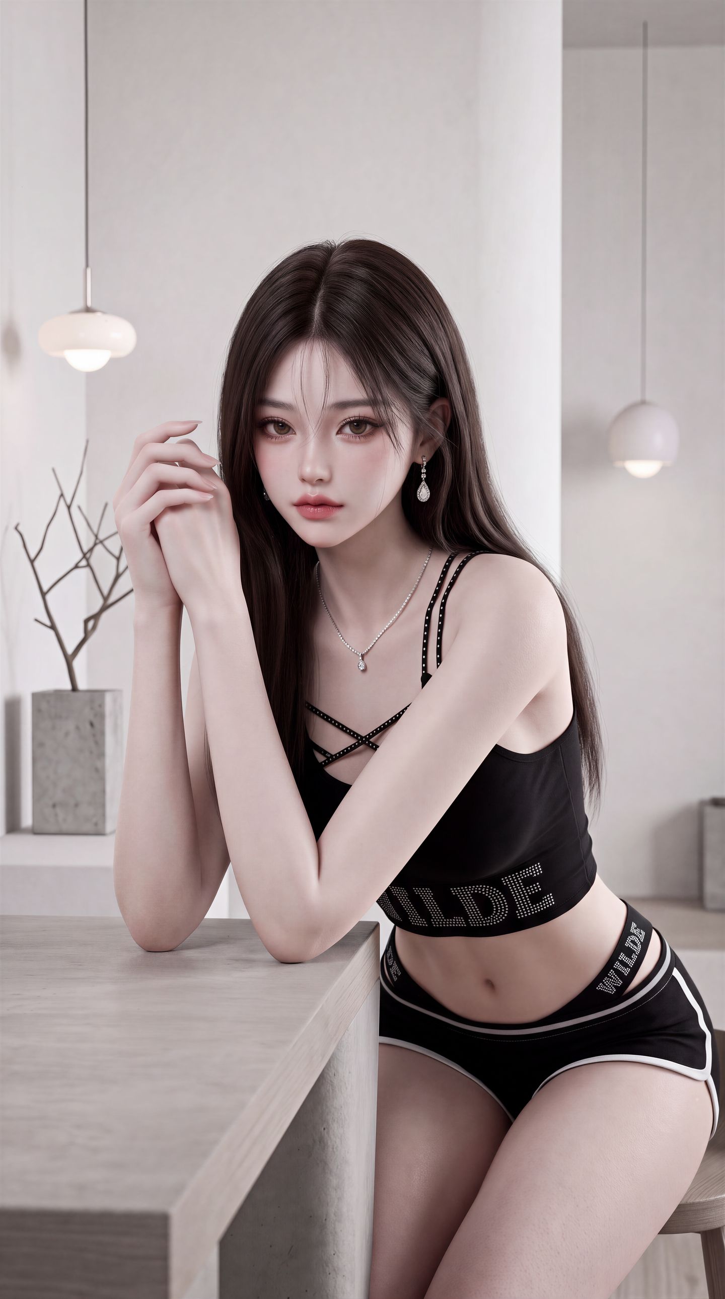 2K超高清AI美女写真图片，手机锁屏高级感壁纸背景,第3张