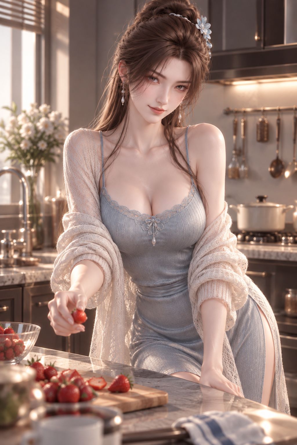 动漫《剑来》性感身材李柳手机壁纸图片，后妈裙哈哈哈,第2张