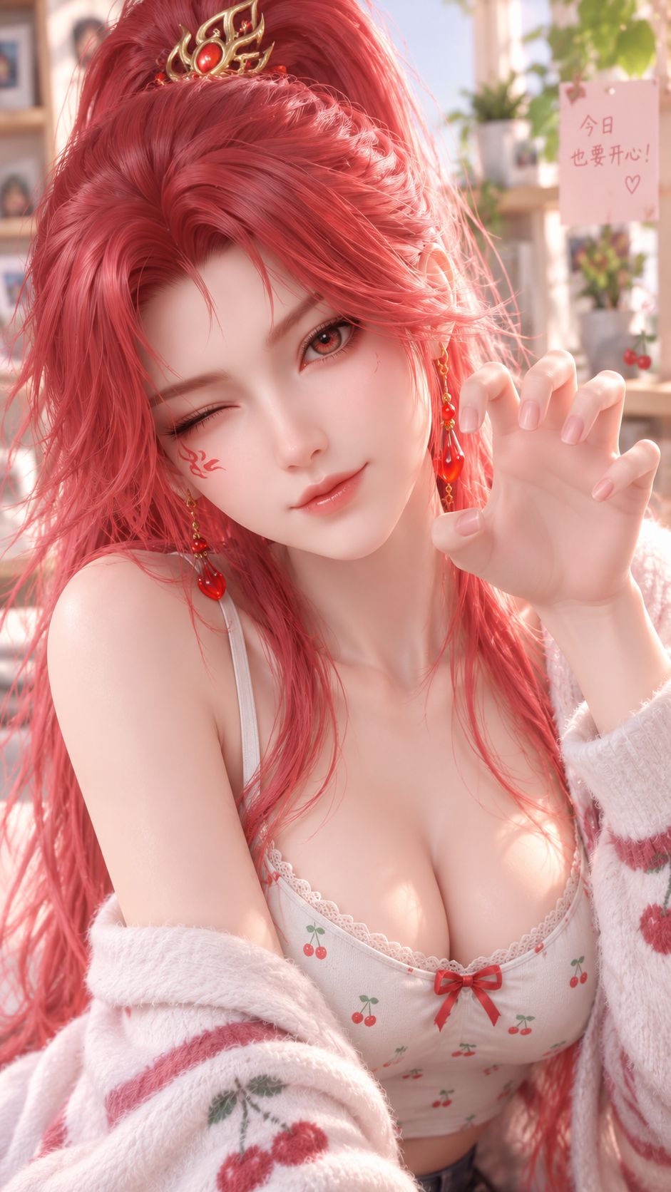国漫女神图片，百炼成神动画动漫 可爱的火允儿高清壁纸,第1张