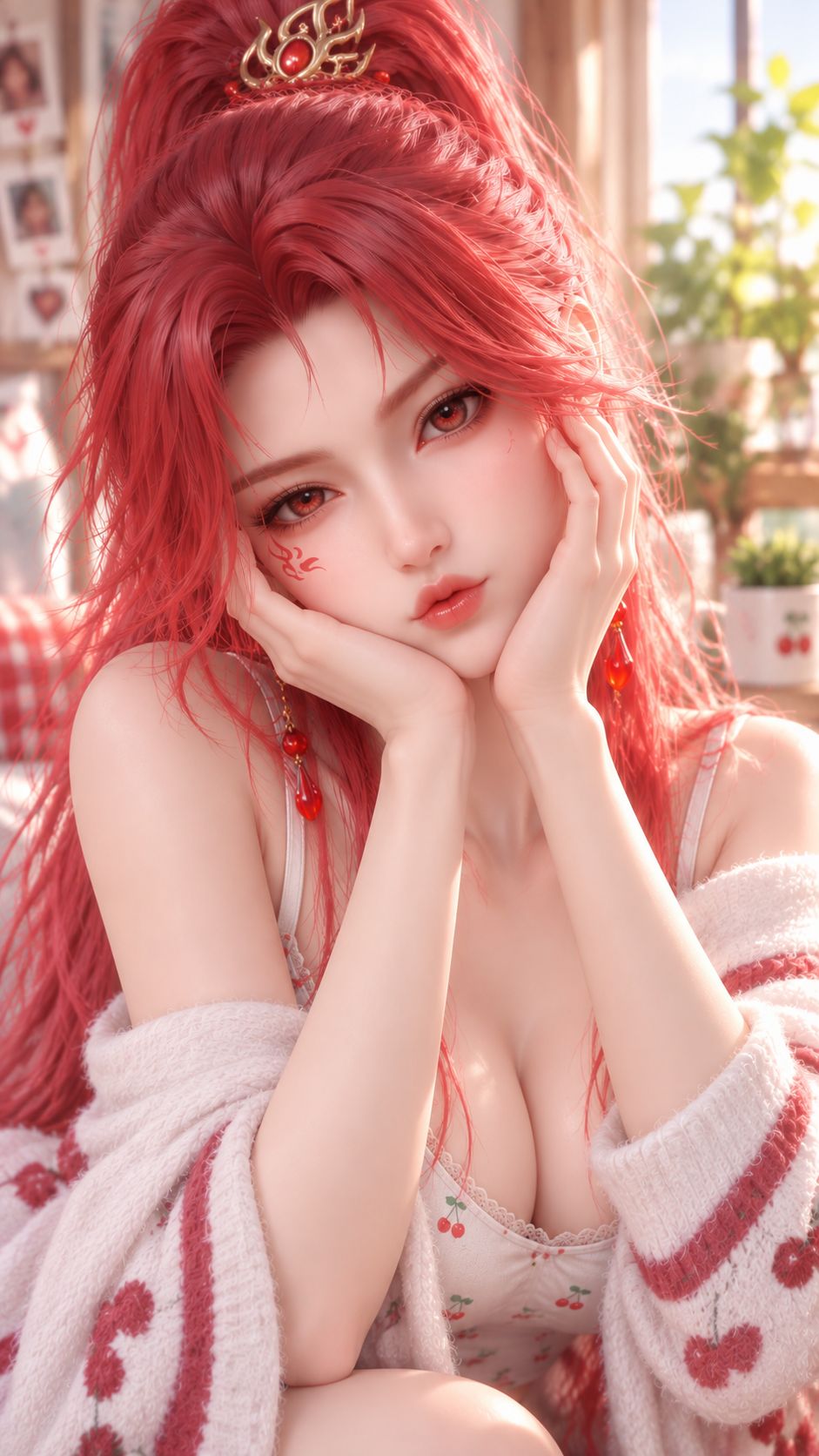 国漫女神图片，百炼成神动画动漫 可爱的火允儿高清壁纸,第2张