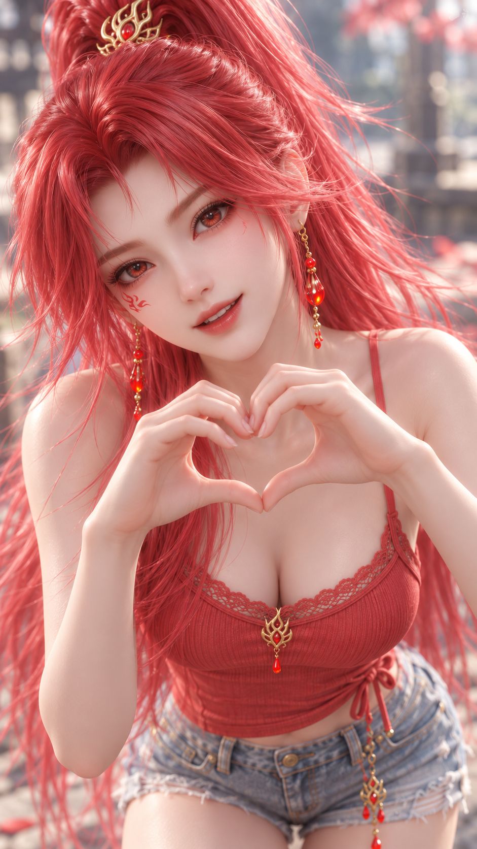 国漫女神图片，百炼成神动画动漫 可爱的火允儿高清壁纸,第4张