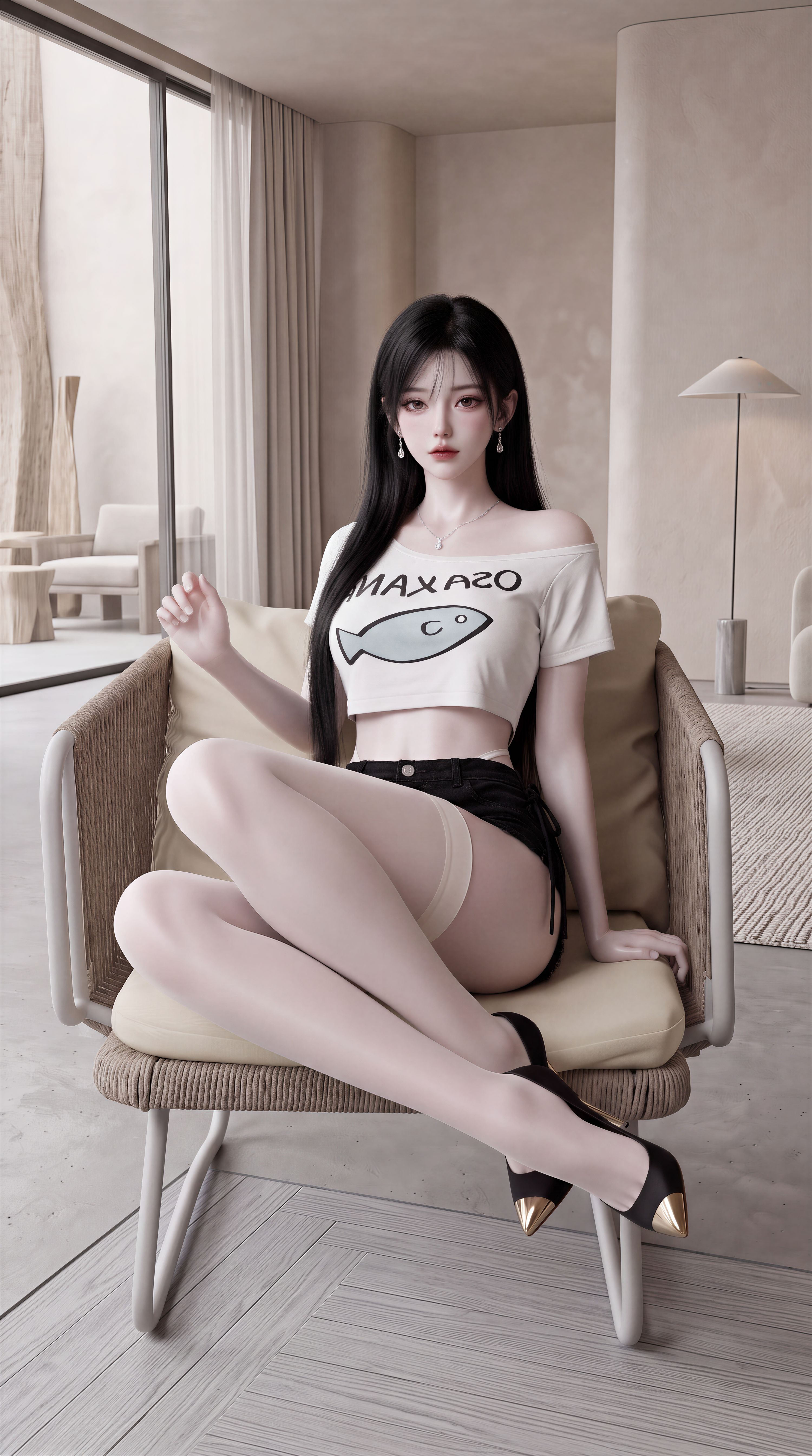高级感壁纸，细节颜值拉满的御姐超高清6K原图美女写真AI壁纸分享,第2张