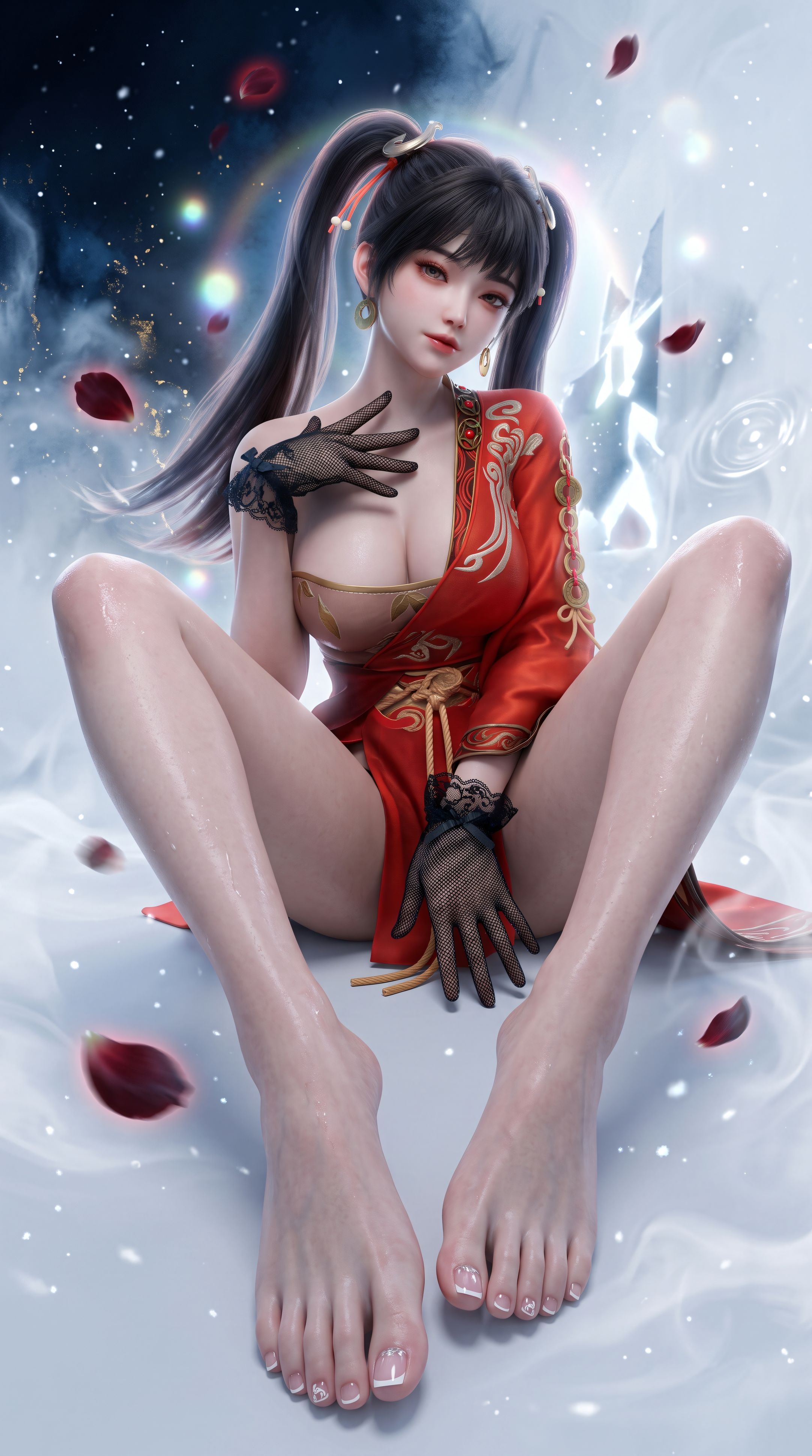 一斩苍穹动漫罗琦美图，国漫女神图片双马尾萝莉萌妹大长腿,第3张