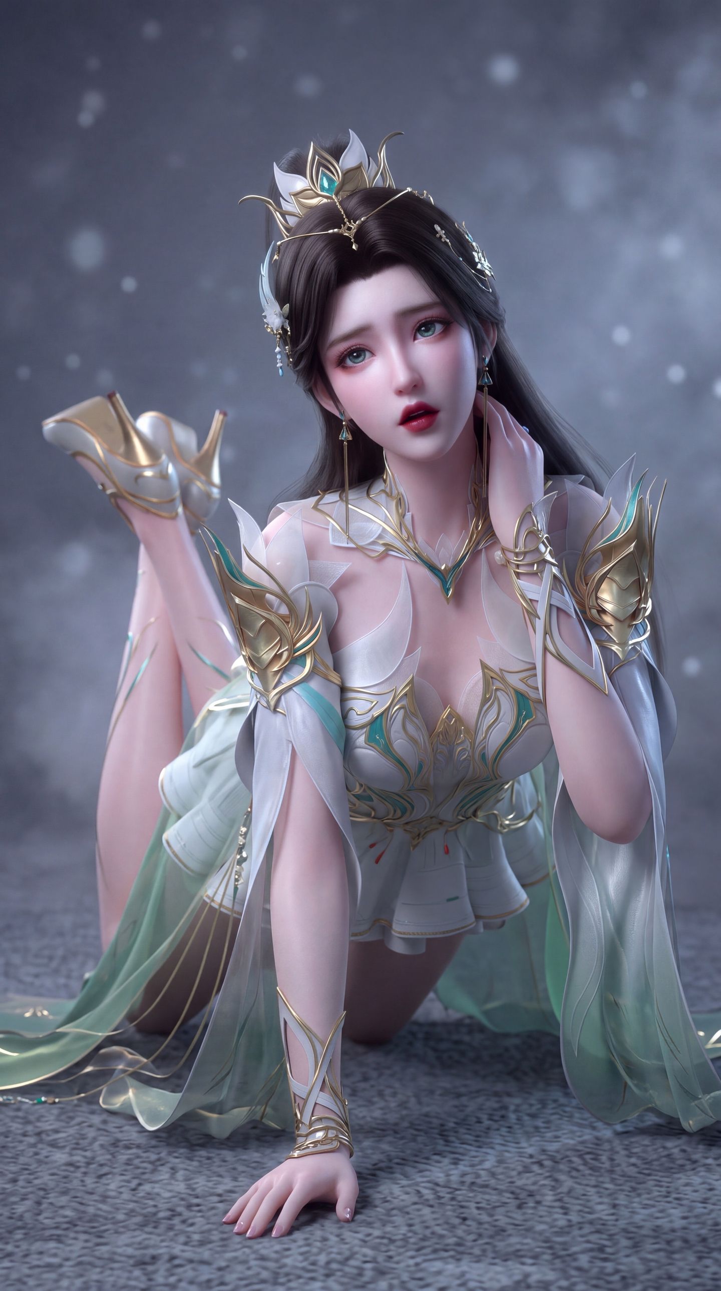 斗气大陆温婉似水的白月光古薰儿，斗破苍穹熏儿国漫壁纸,第6张