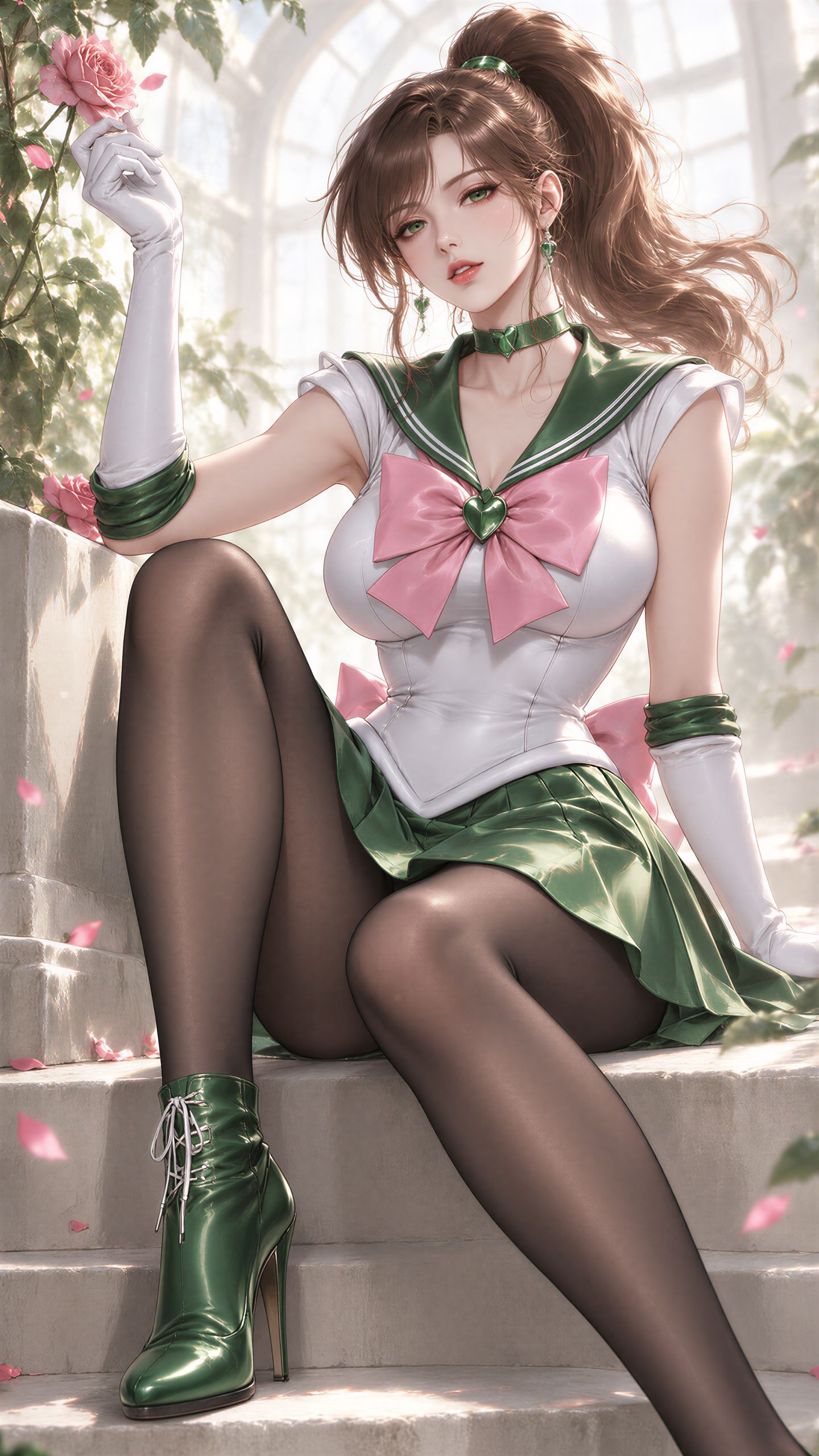 二次元动漫黑丝大长腿美少女战士，水冰月壁纸,第2张