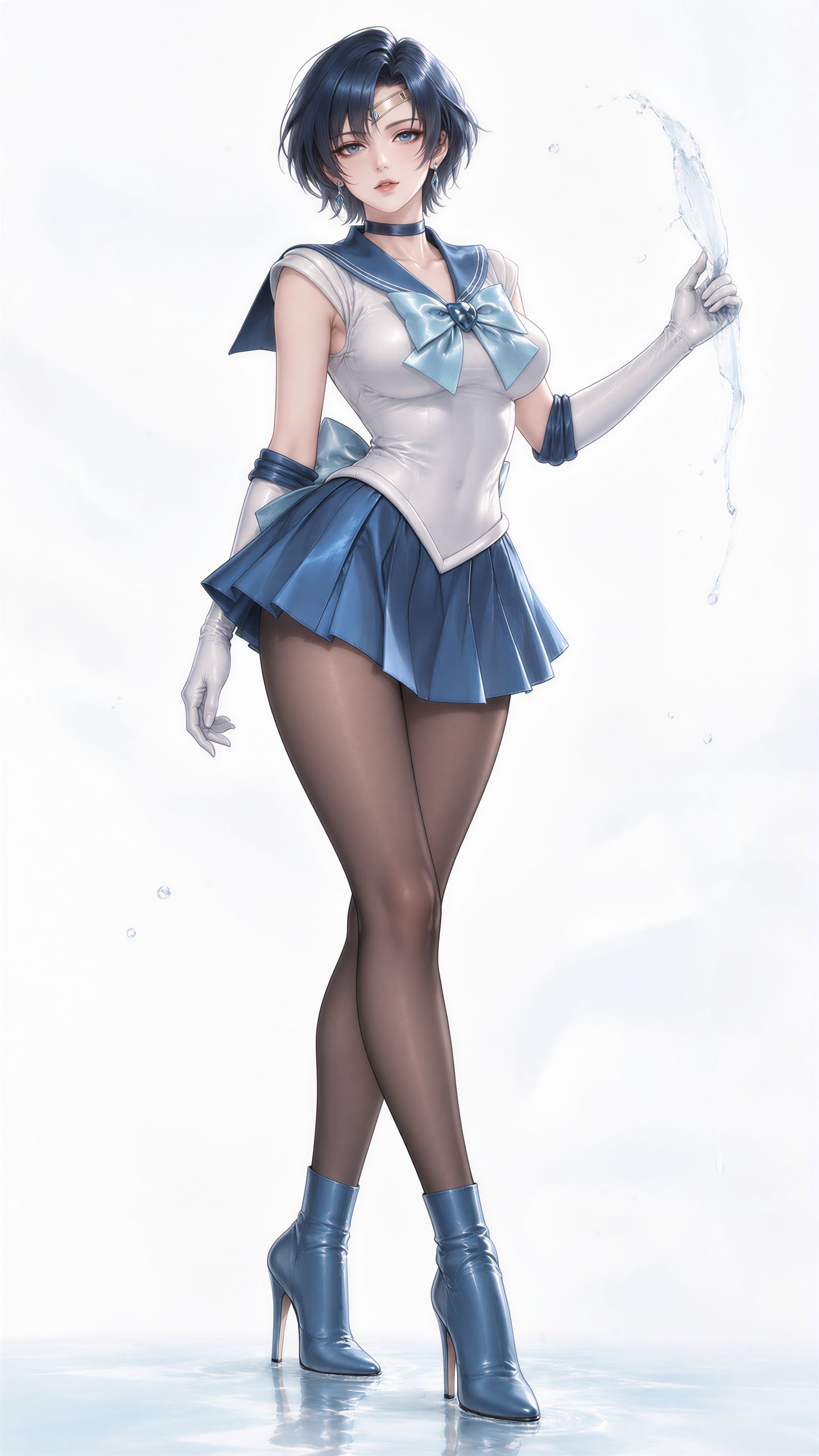 二次元动漫黑丝大长腿美少女战士，水冰月壁纸,第6张
