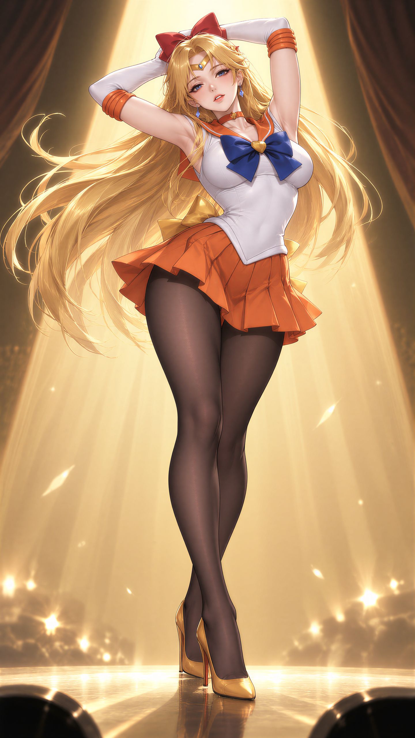 二次元动漫黑丝大长腿美少女战士，水冰月壁纸,第12张