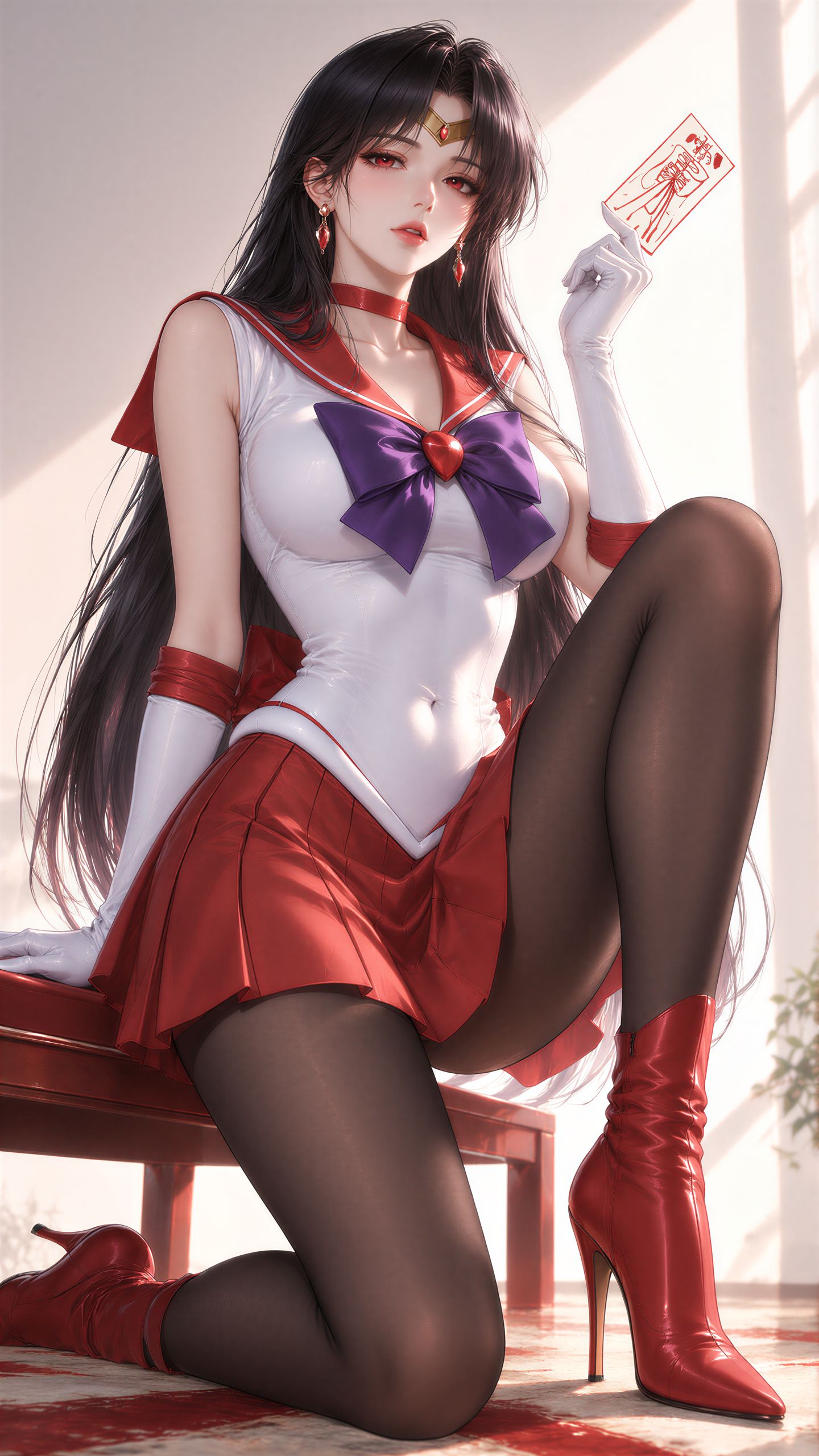 二次元动漫黑丝大长腿美少女战士，水冰月壁纸,第11张