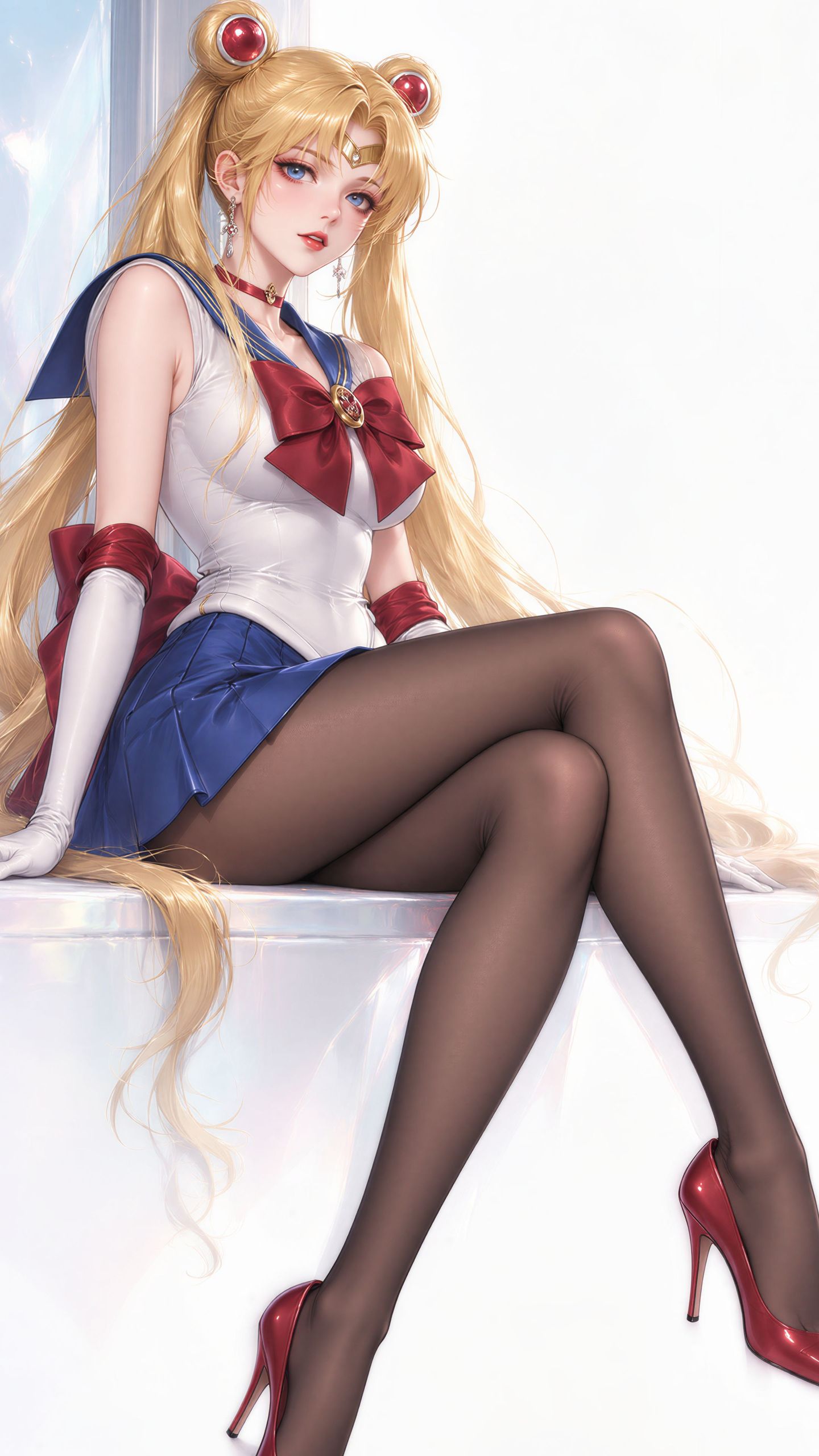 二次元动漫黑丝大长腿美少女战士，水冰月壁纸,第8张
