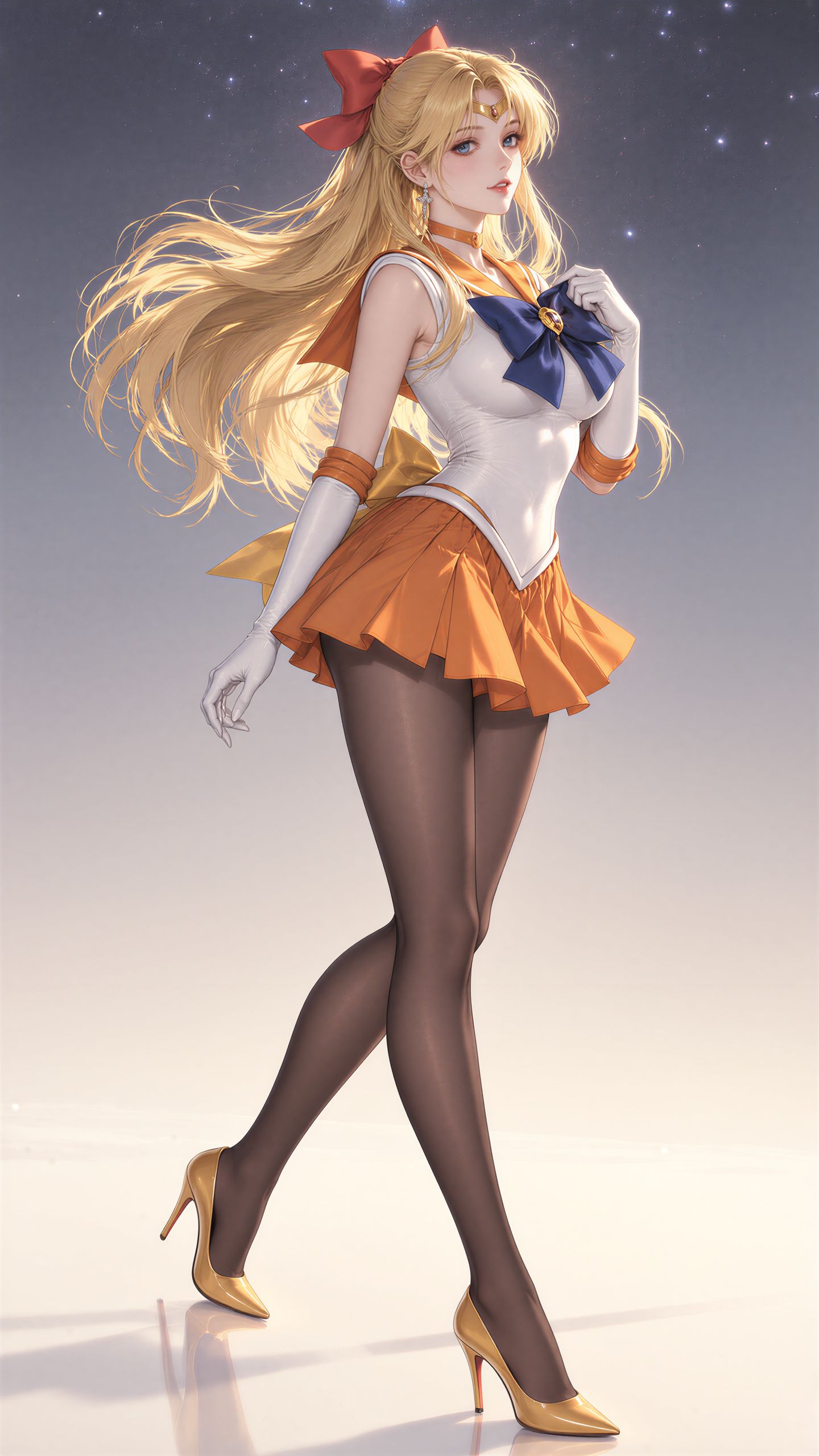 二次元动漫黑丝大长腿美少女战士，水冰月壁纸,第7张