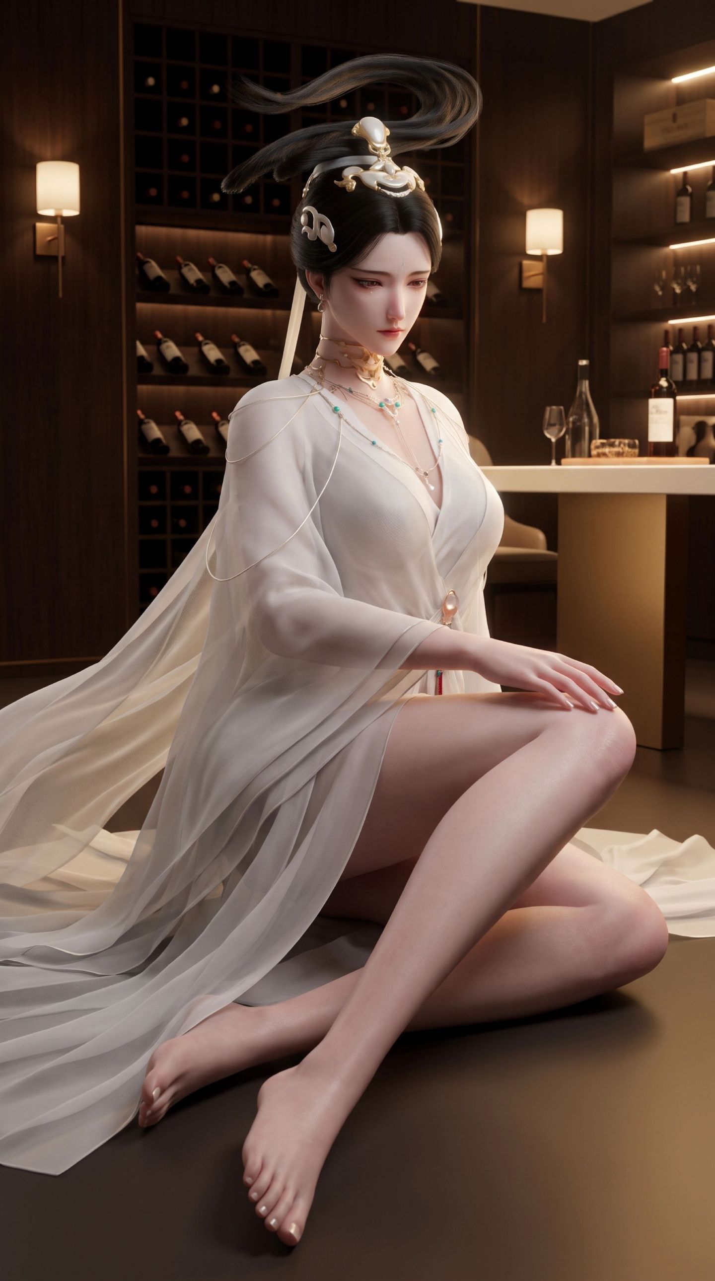 国漫女角色《搜神记》姑射仙子壁纸，美女居家高级感高清图片,第5张