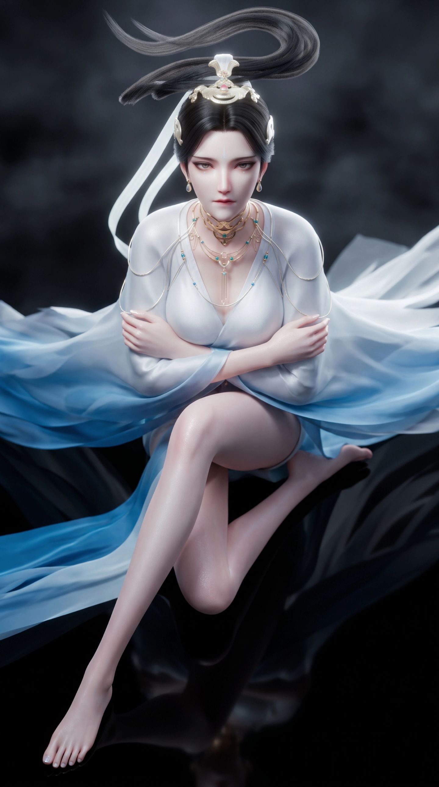 国漫女角色《搜神记》姑射仙子壁纸，美女居家高级感高清图片,第8张