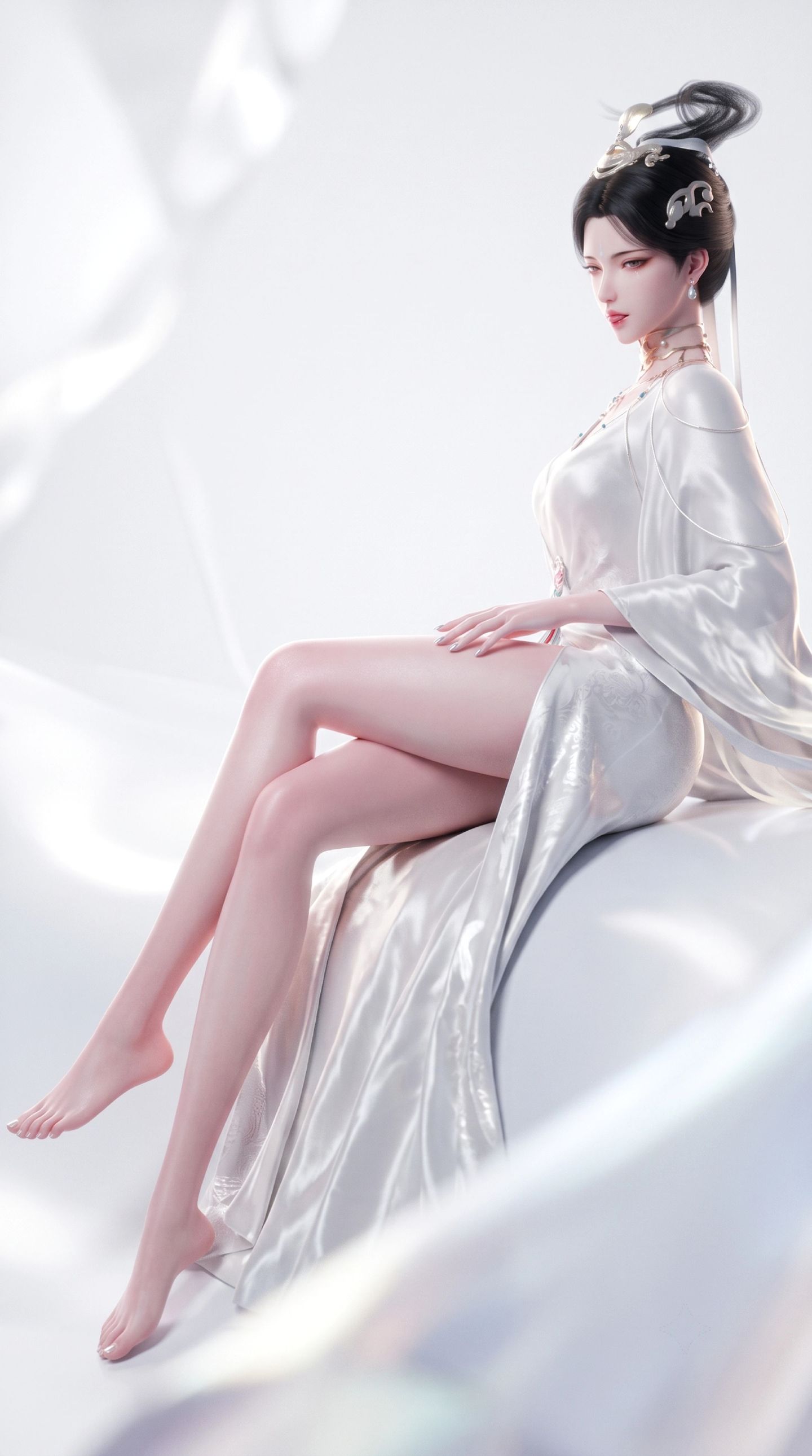 国漫女角色《搜神记》姑射仙子壁纸，美女居家高级感高清图片,第10张