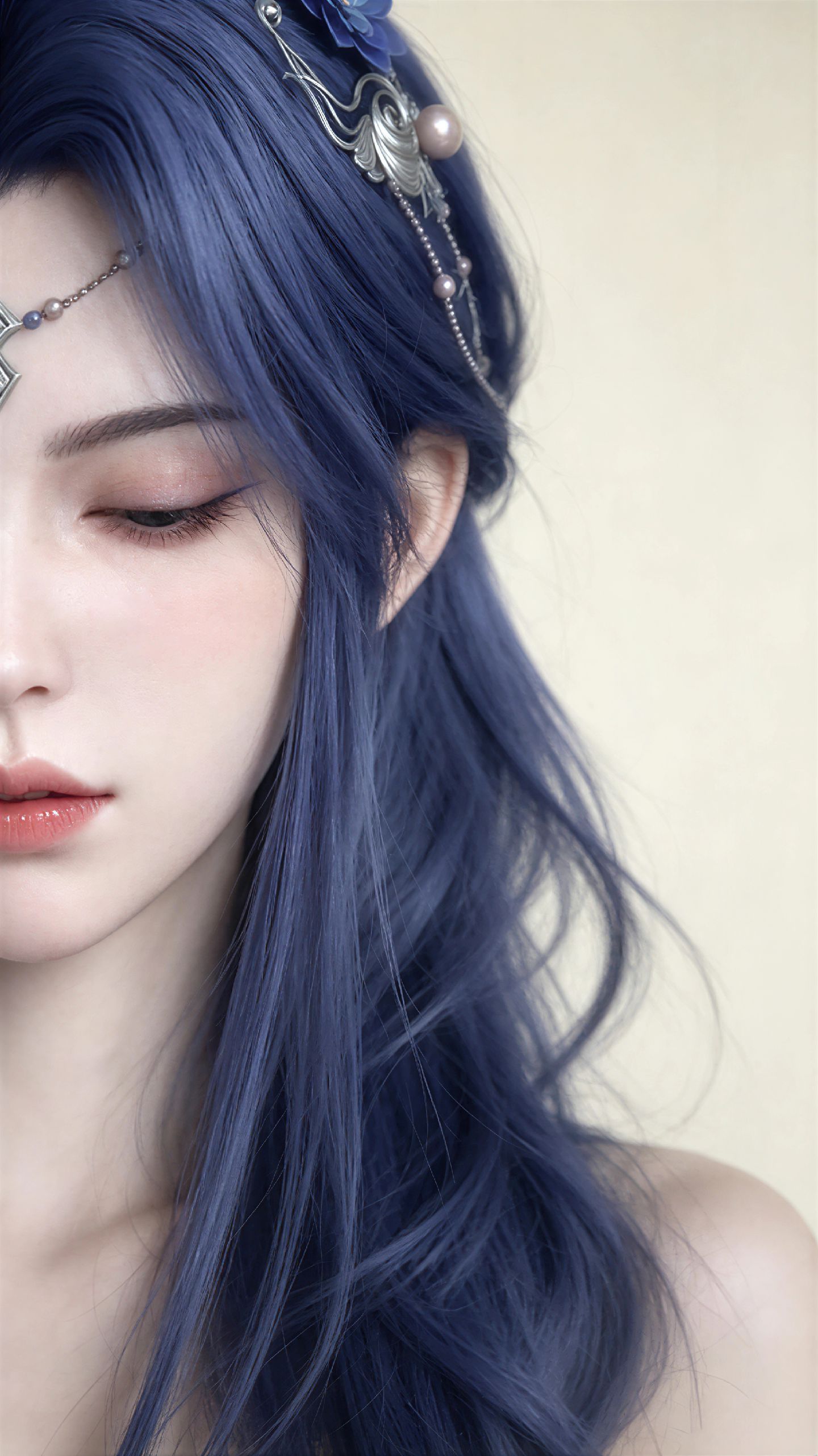 斗破苍穹女角色AI图片合集，素颜竖屏版国漫美学手机壁纸,第1张