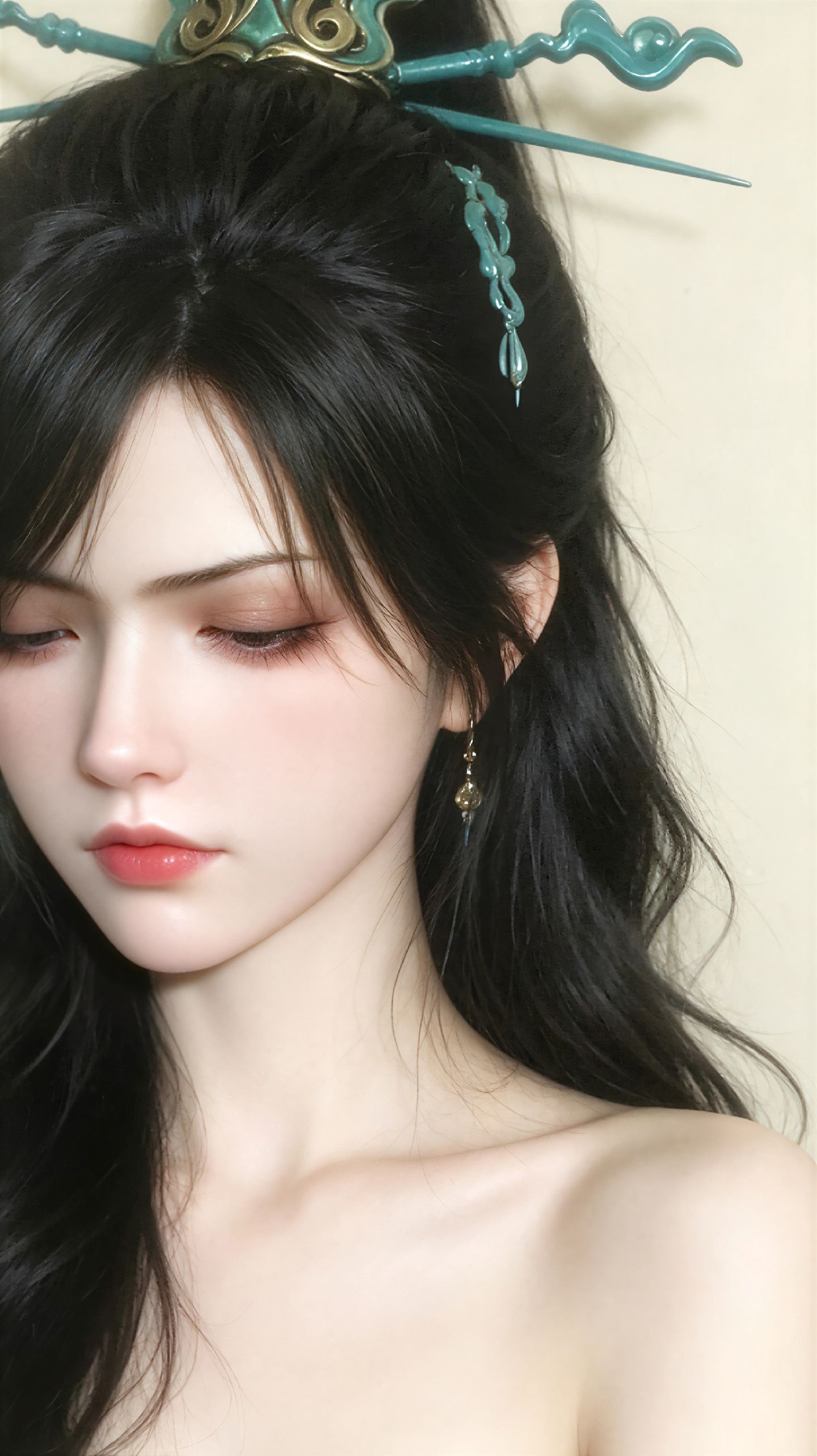 斗破苍穹女角色AI图片合集，素颜竖屏版国漫美学手机壁纸,第4张