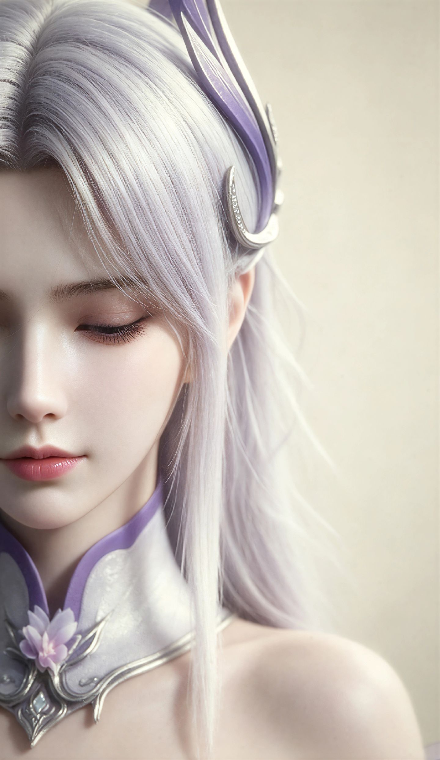 斗破苍穹女角色AI图片合集，素颜竖屏版国漫美学手机壁纸,第11张