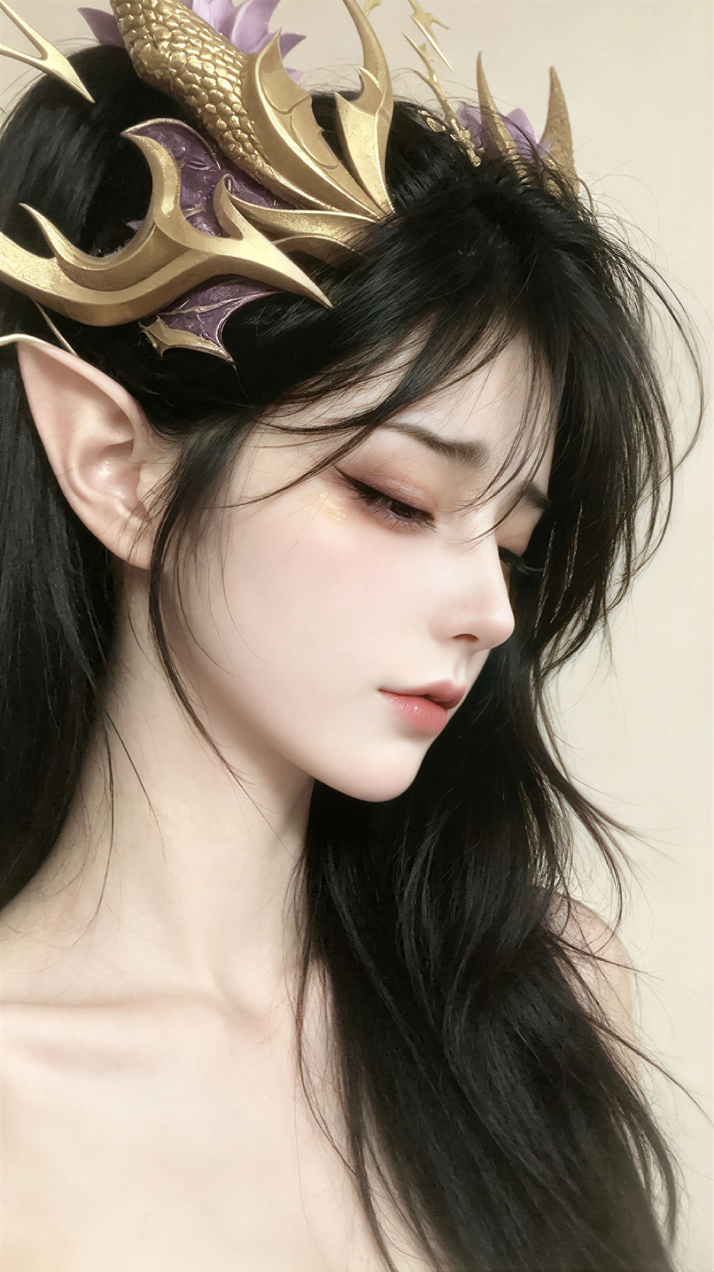 斗破苍穹女角色AI图片合集，素颜竖屏版国漫美学手机壁纸,第10张