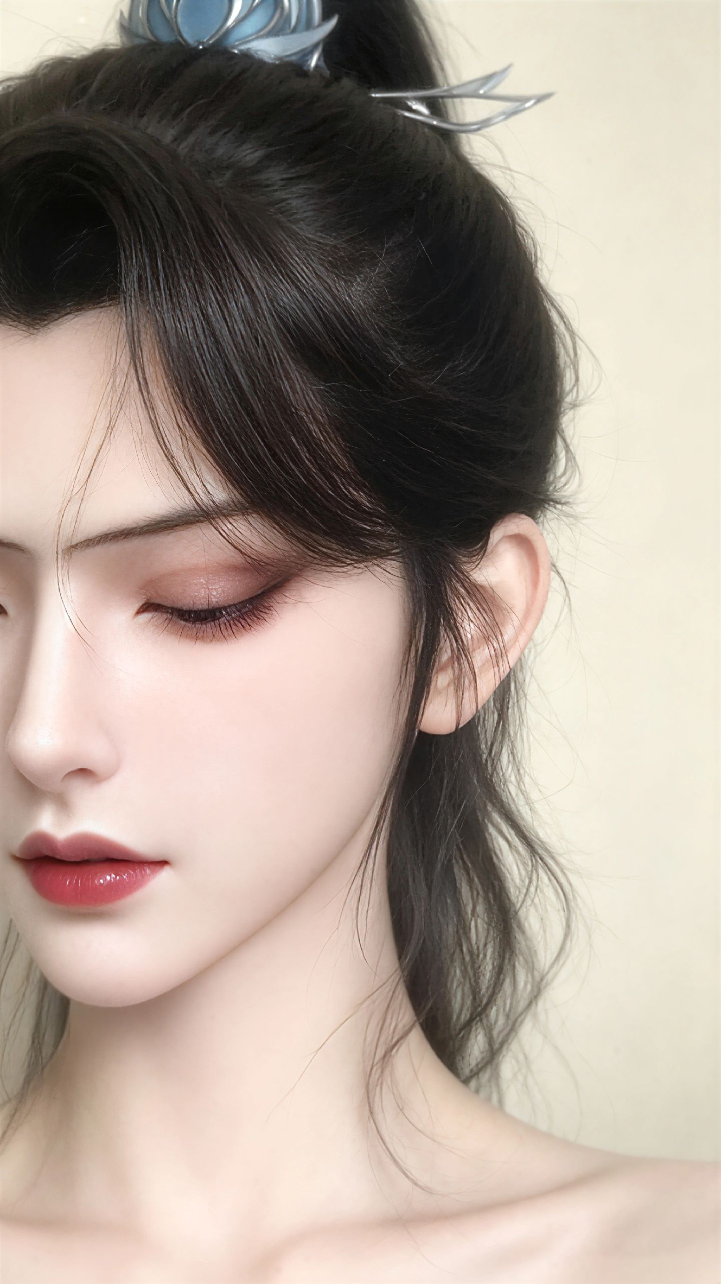 斗破苍穹女角色AI图片合集，素颜竖屏版国漫美学手机壁纸,第15张