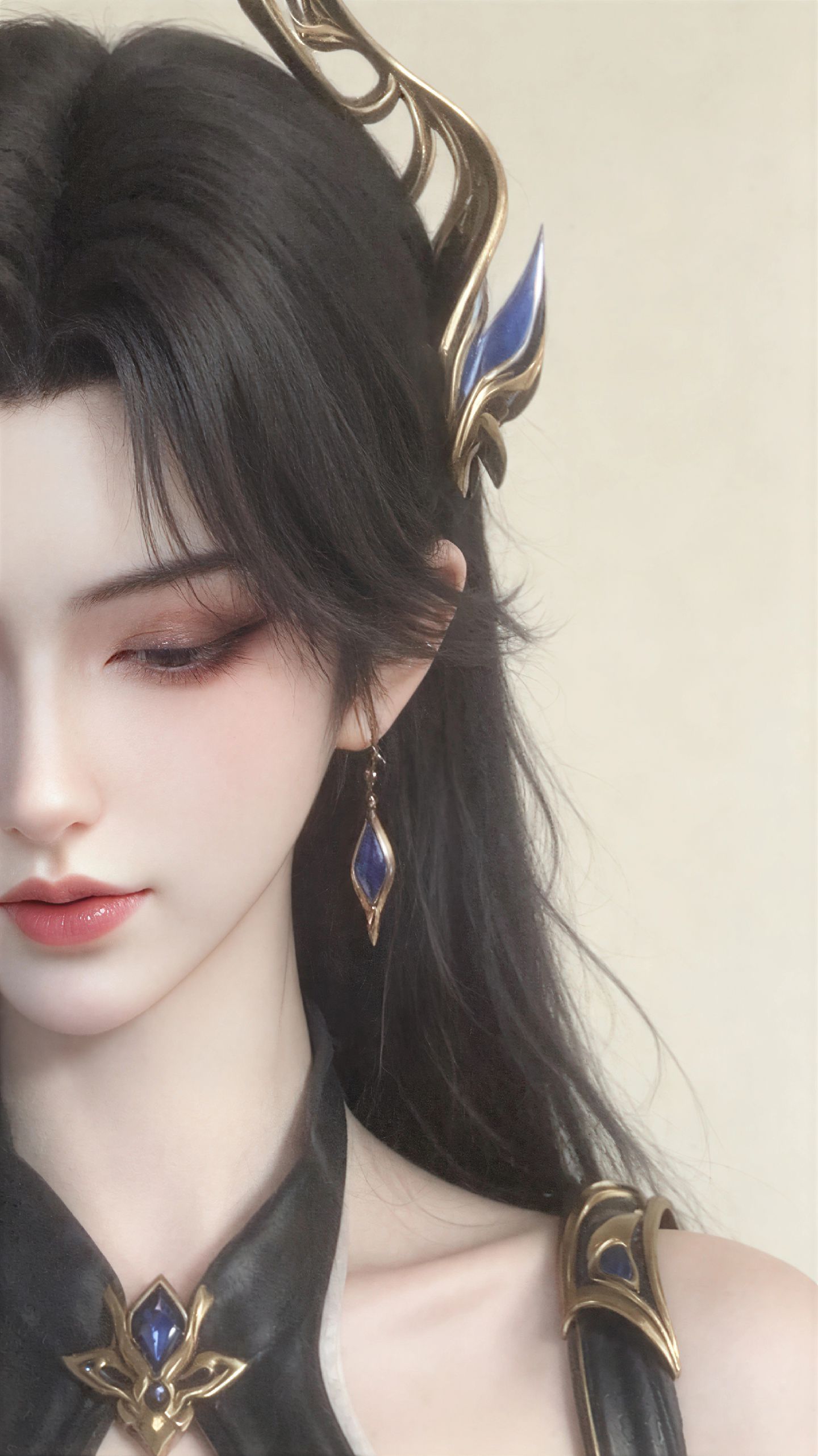 斗破苍穹女角色AI图片合集，素颜竖屏版国漫美学手机壁纸,第16张