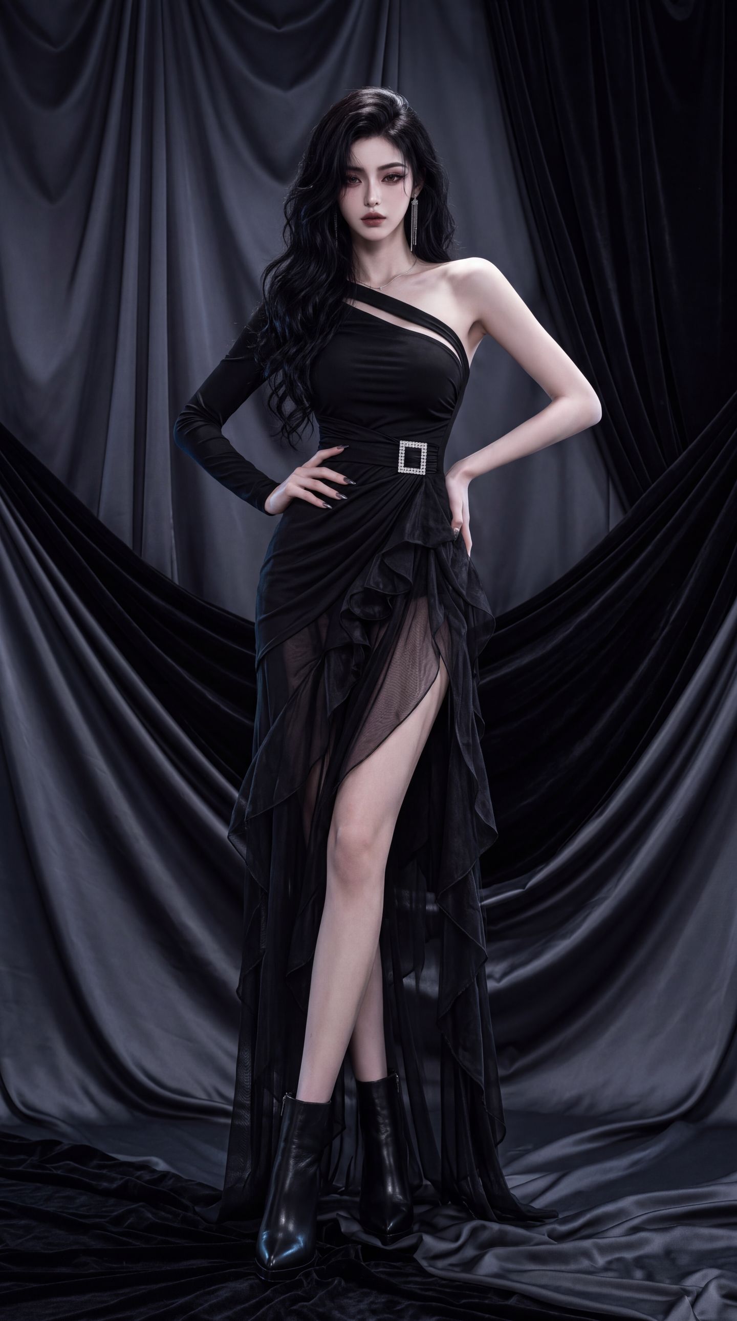 时尚韩系美女模特写真摄影图片，超高清手机壁纸锁屏景深效果,第3张